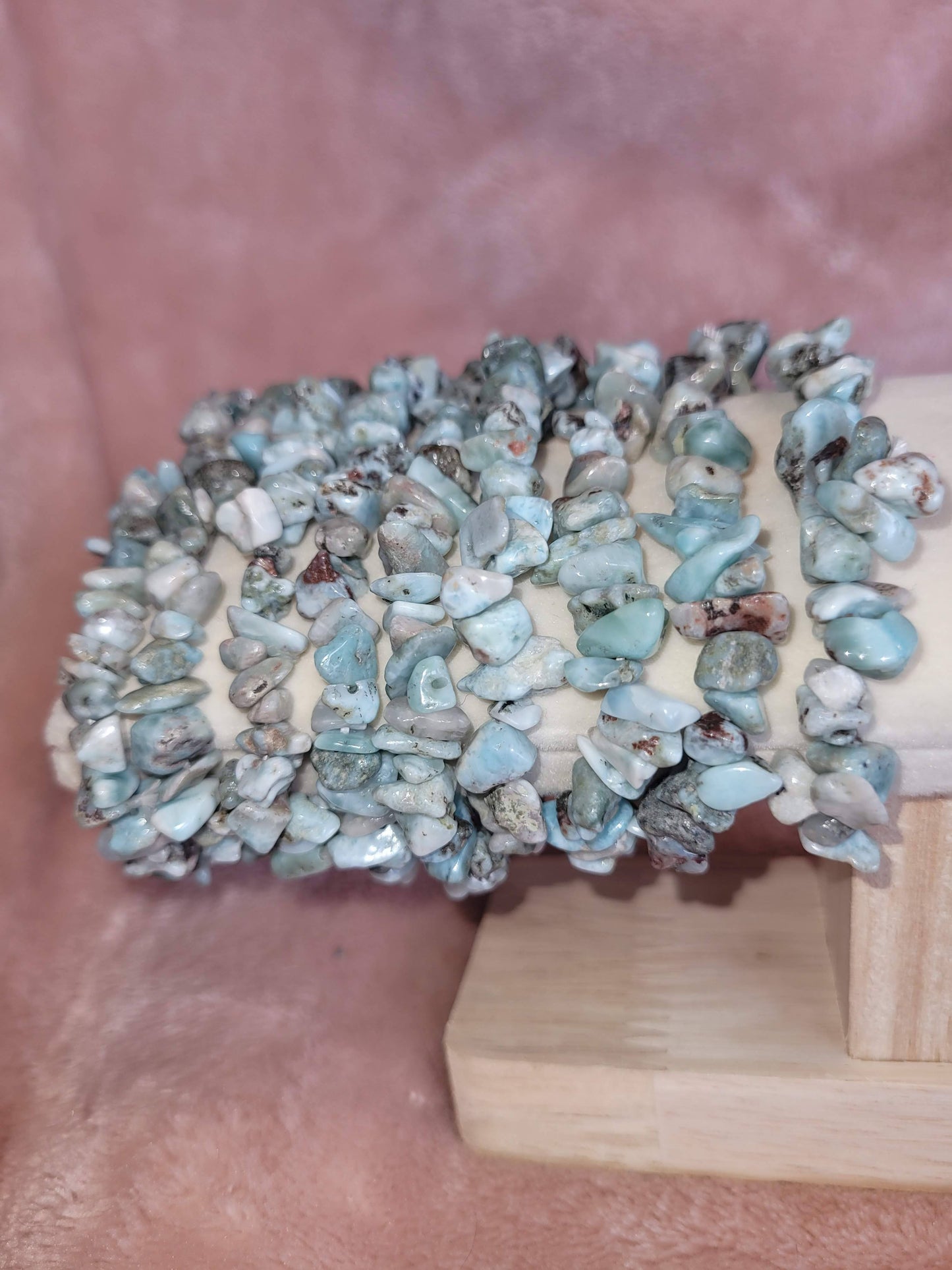 Larimar chip bracelet