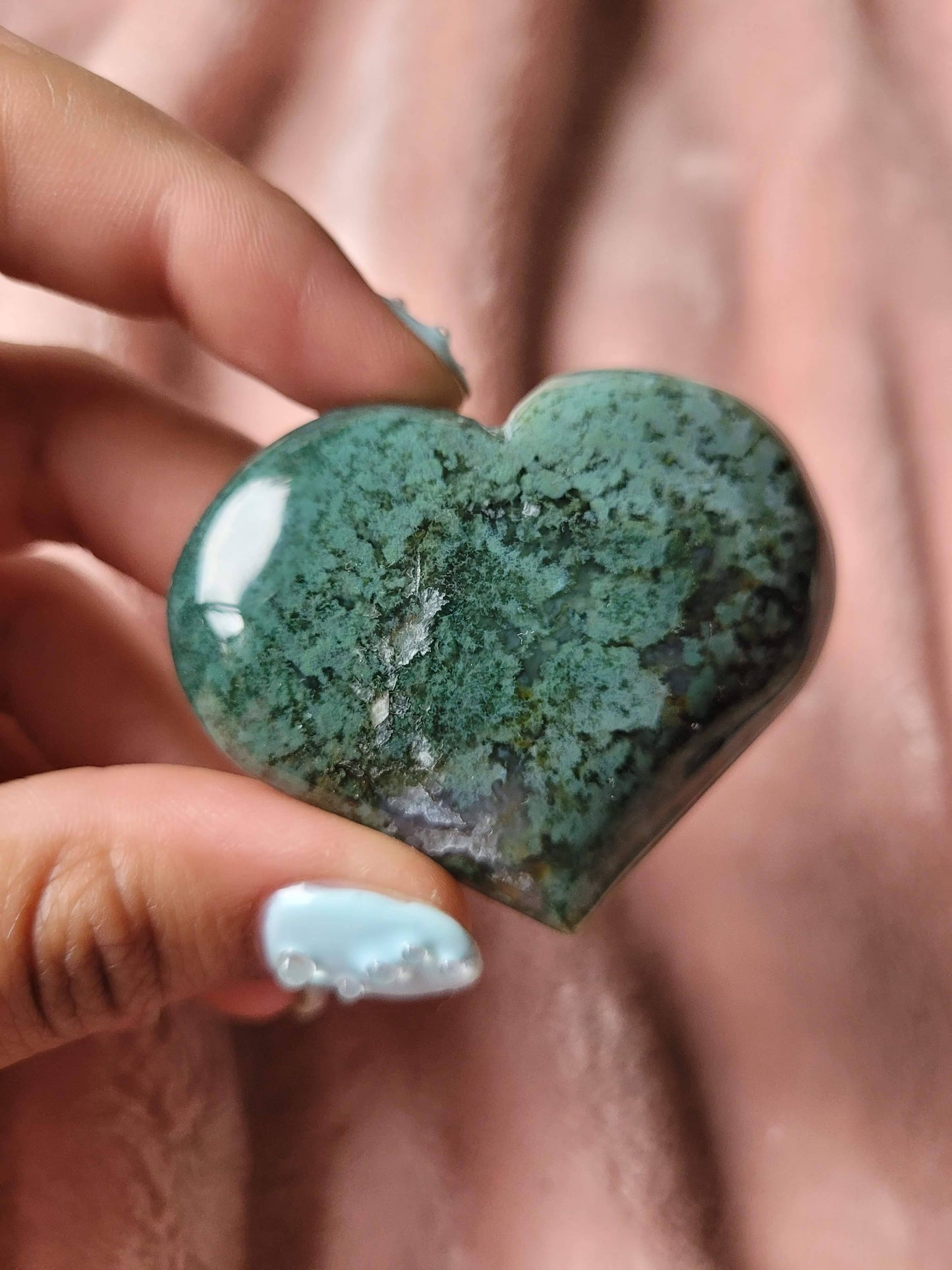 Moss Agate Heart