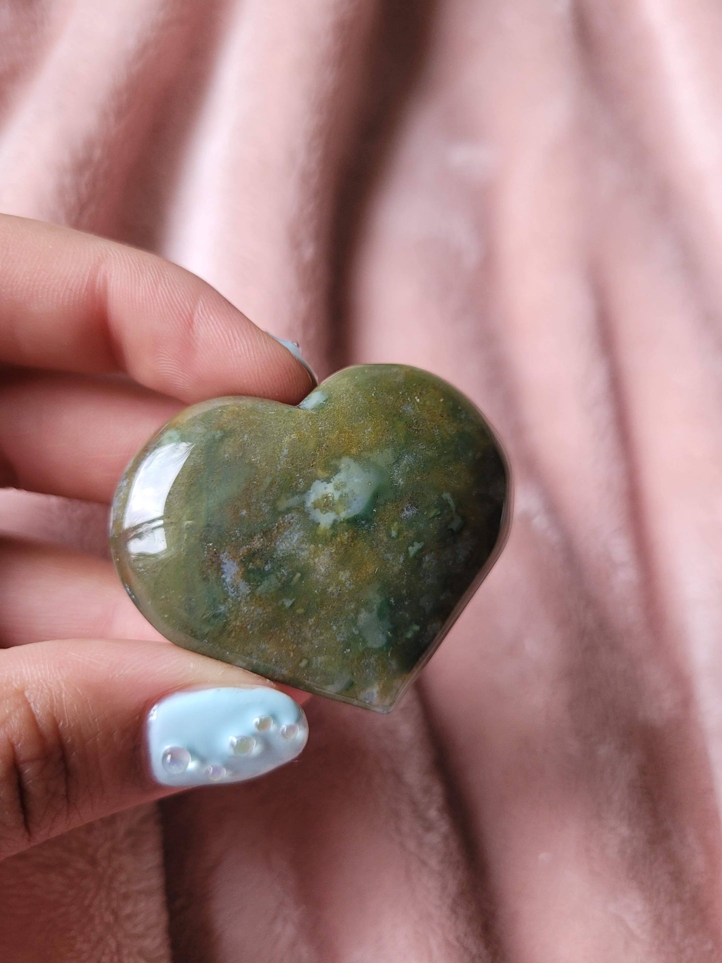Moss Agate Heart
