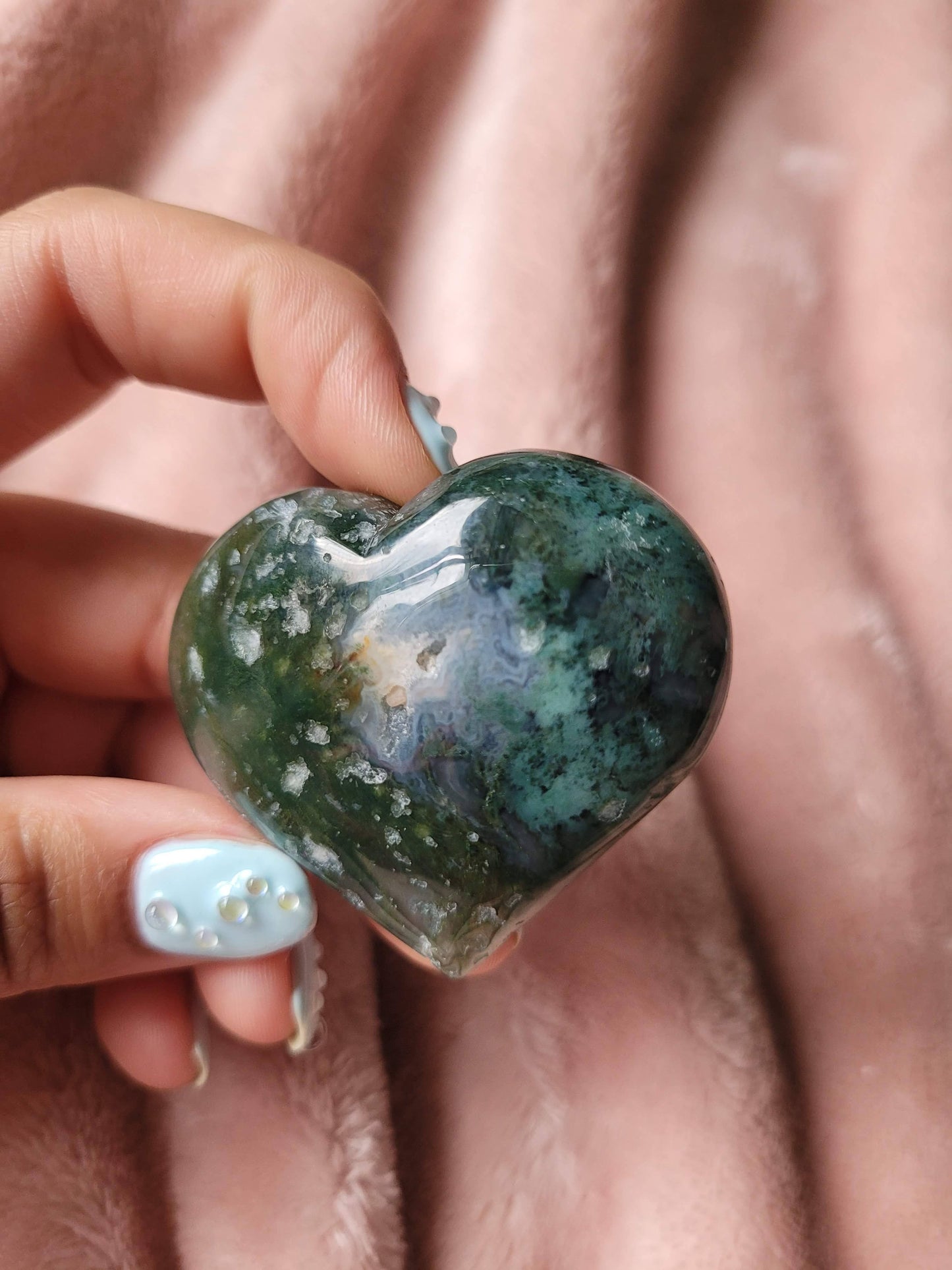 Moss Agate Heart