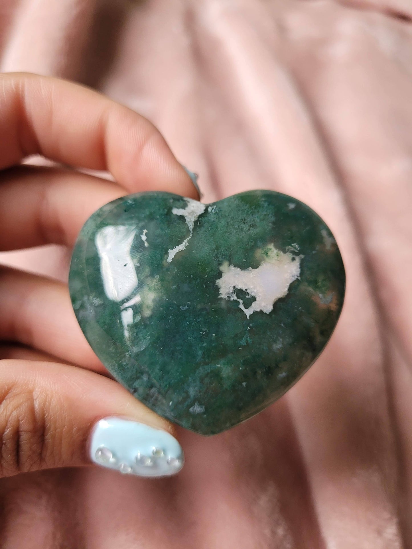 Moss Agate Heart