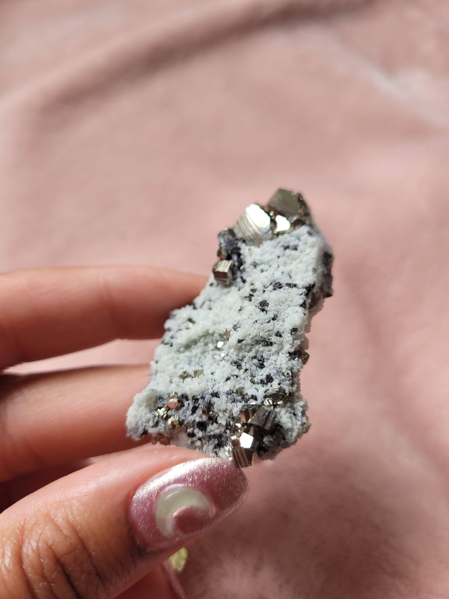 Pyrite & Needle Quartz Raw