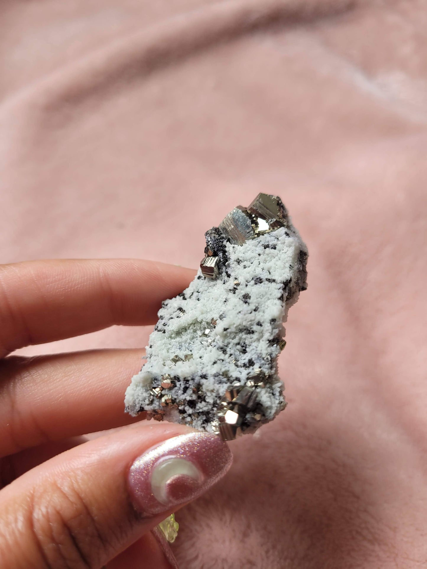 Pyrite & Needle Quartz Raw