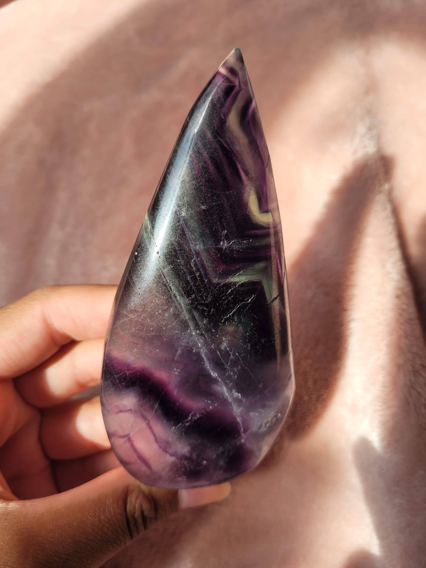 Peacock Fluorite Teardrop
