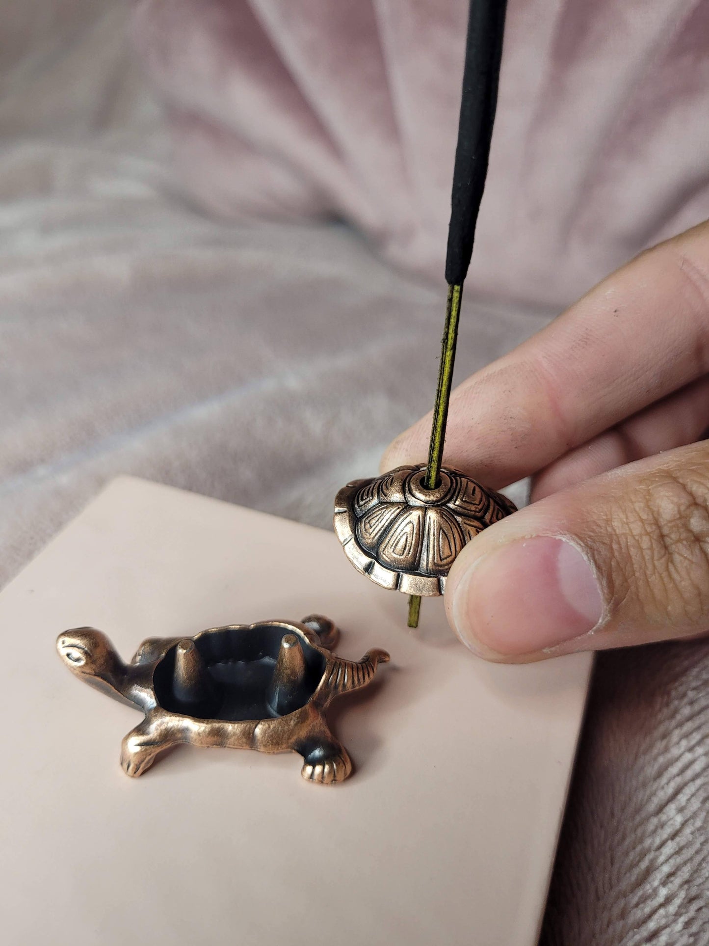 Turtle incense holder