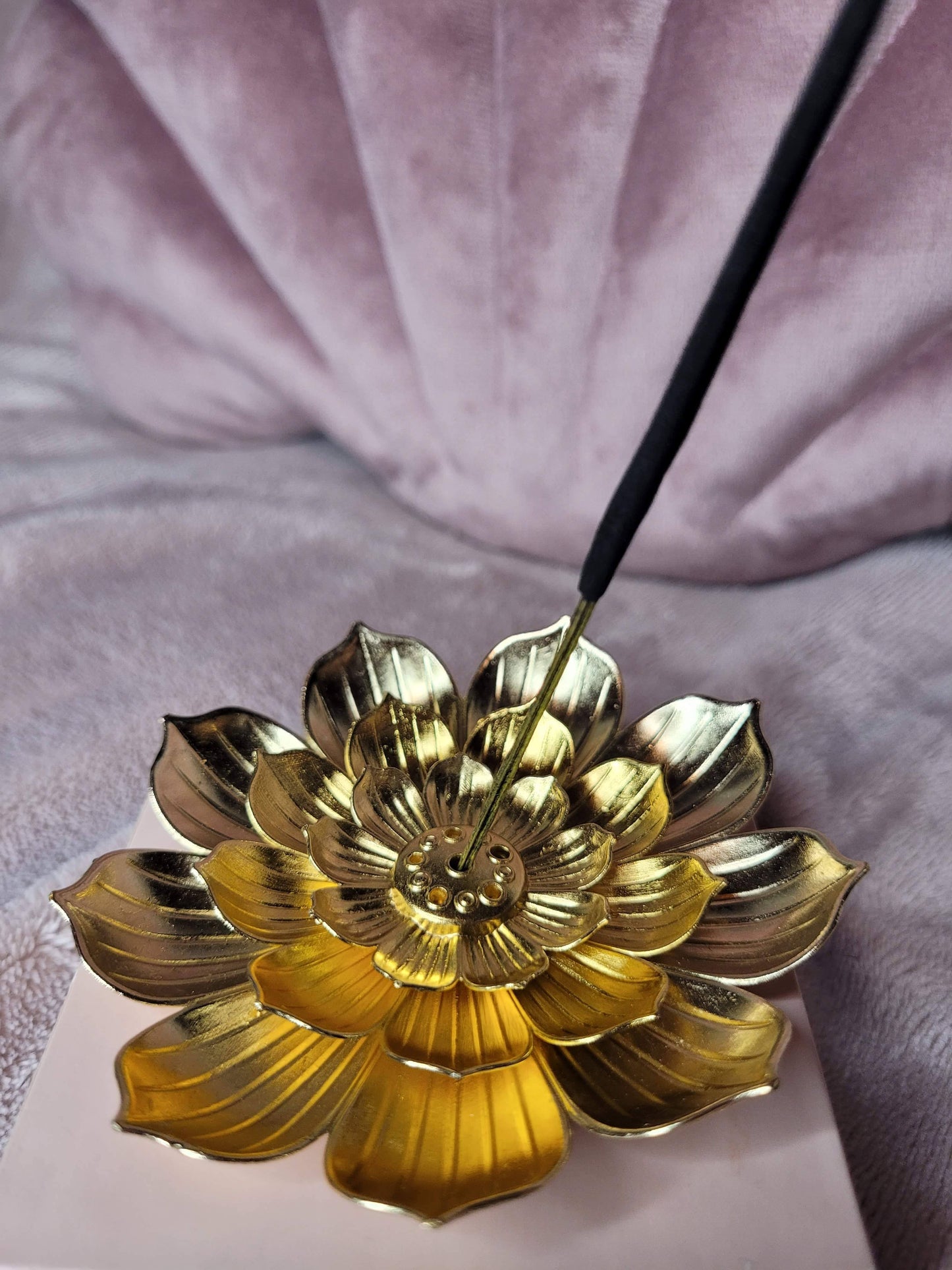 Gold Lotus incence holder