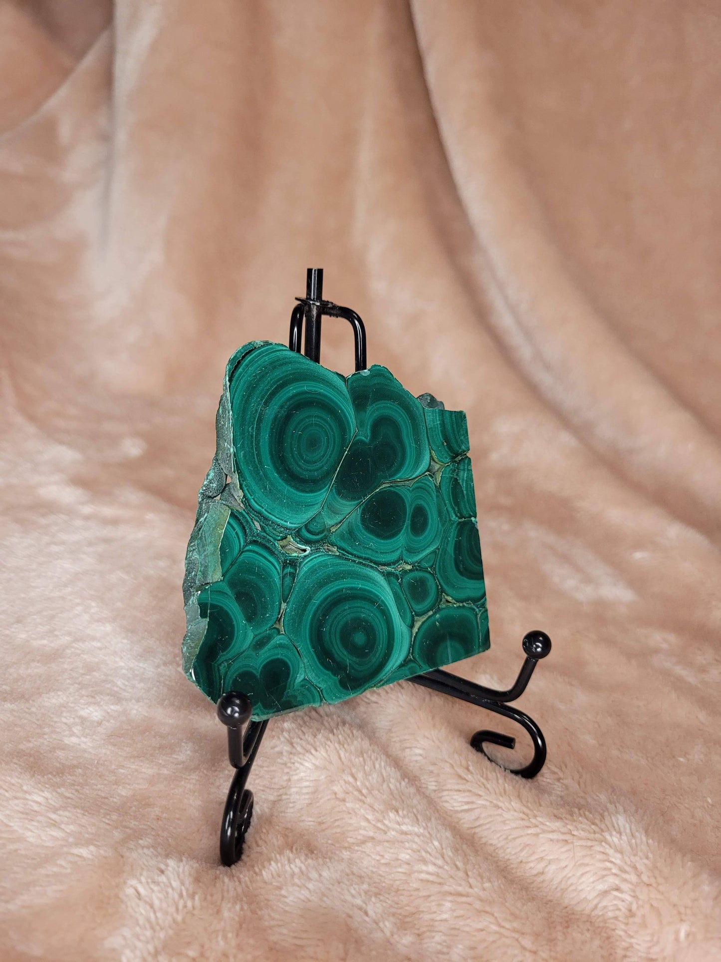 Malachite slice stand