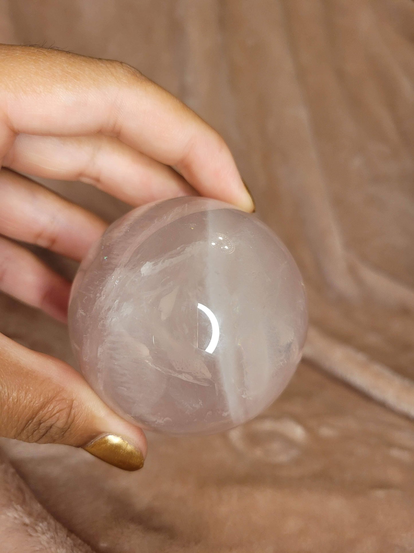 Star Rose Quartz sphere