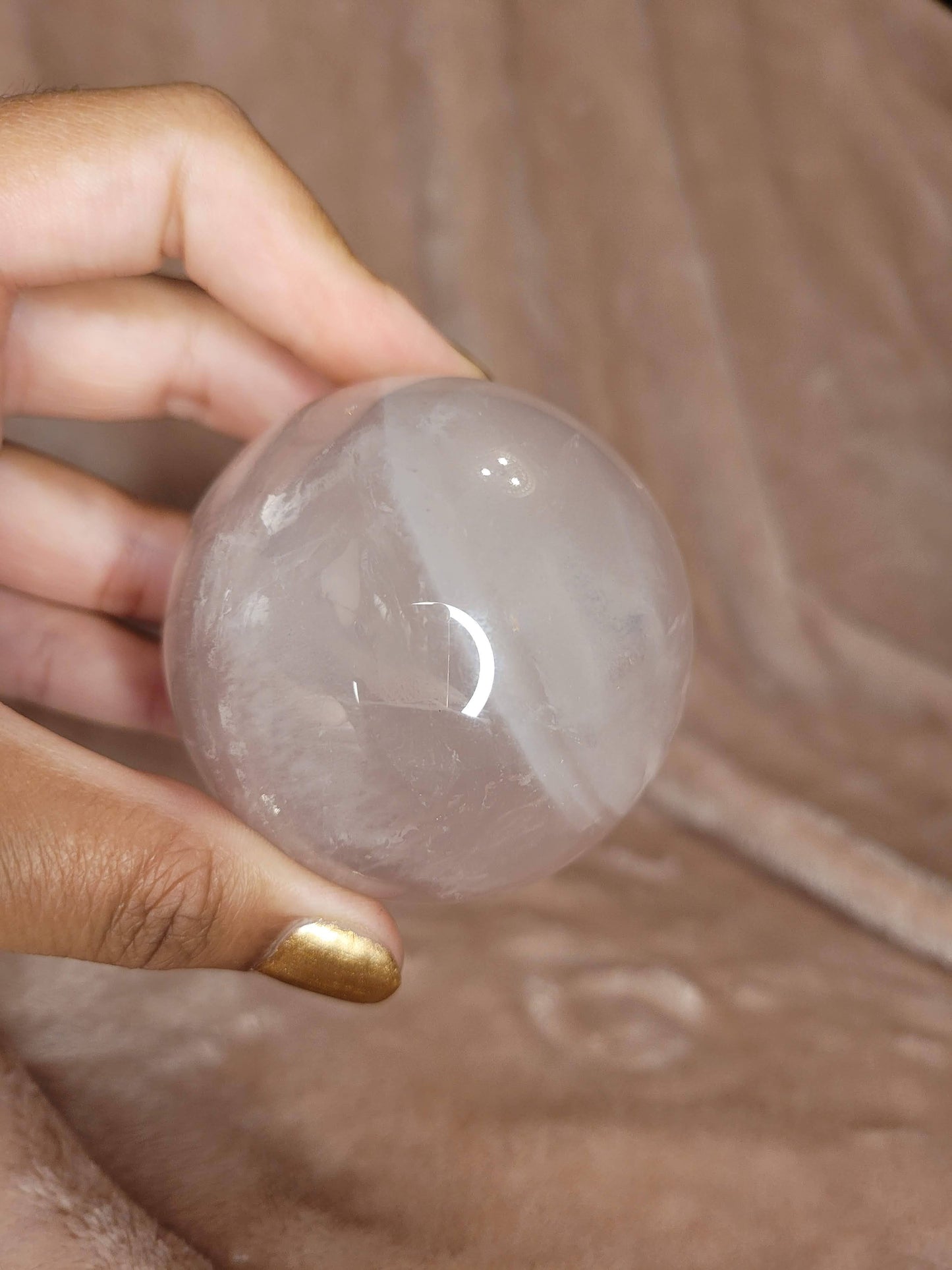 Star Rose Quartz sphere