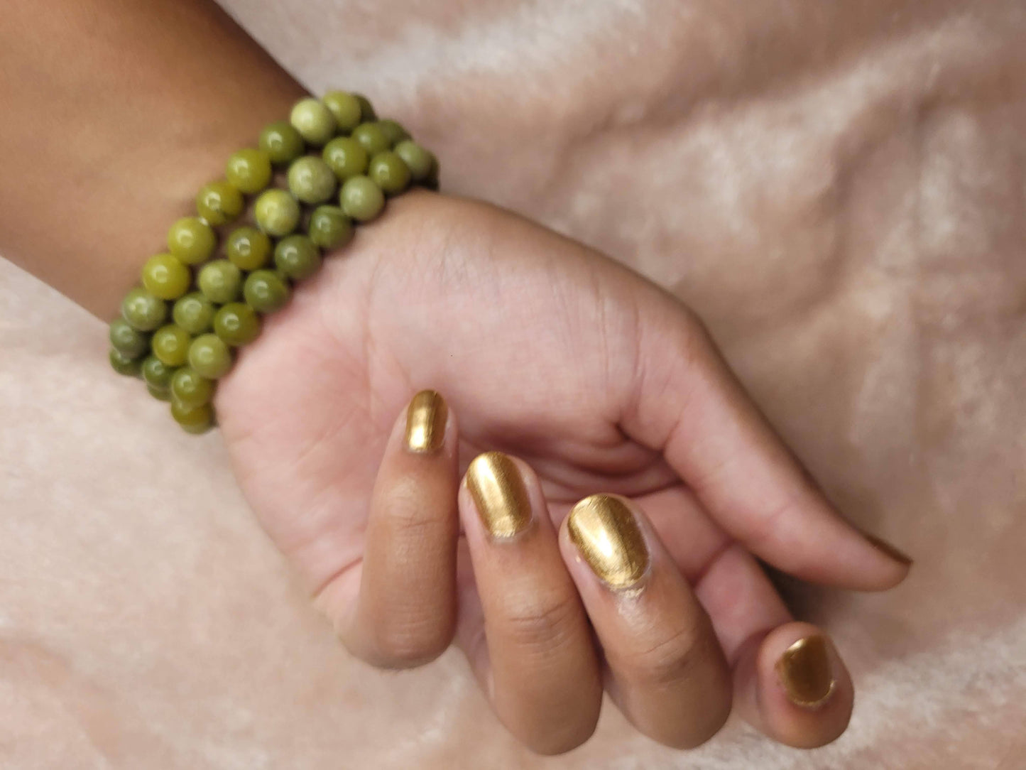 Light southern Jade bead bracelet
