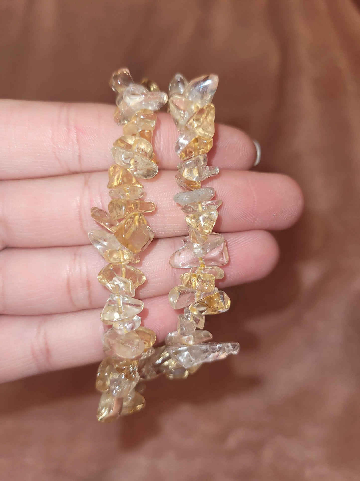 Citrine chip bracelet