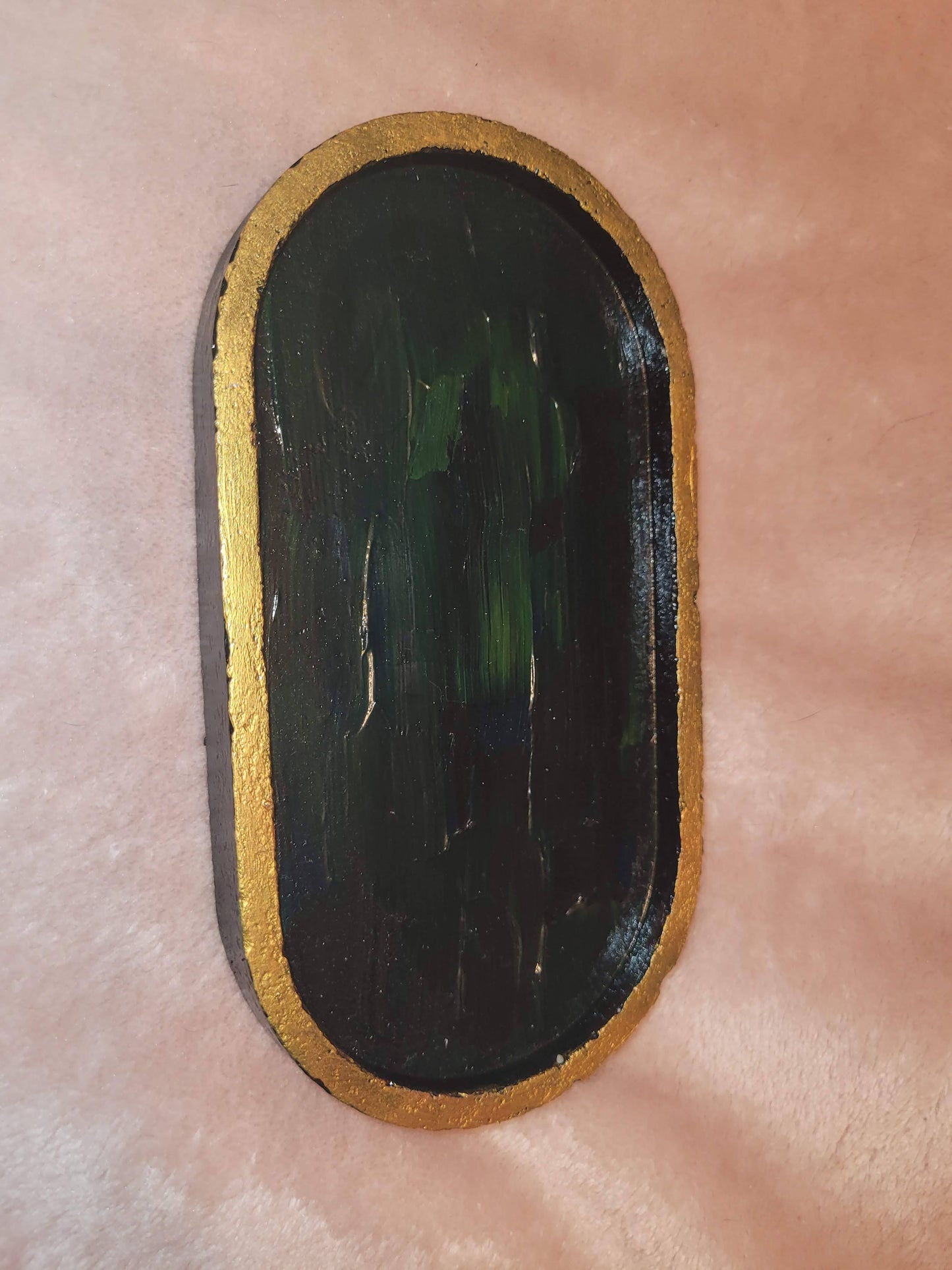 Tropical gold trinket dish