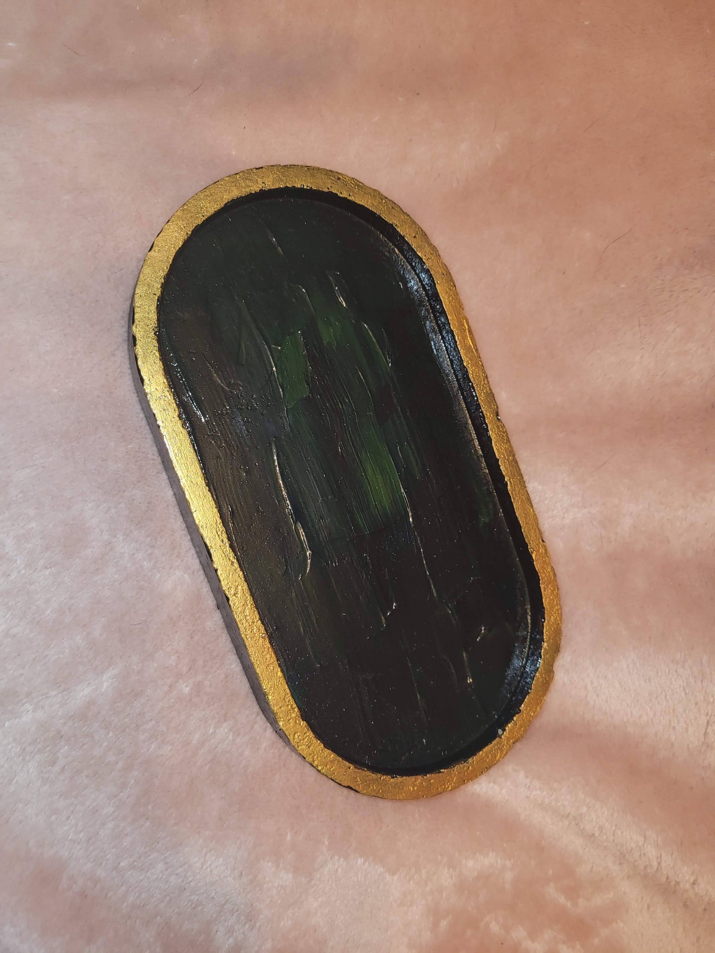 Tropical gold trinket dish
