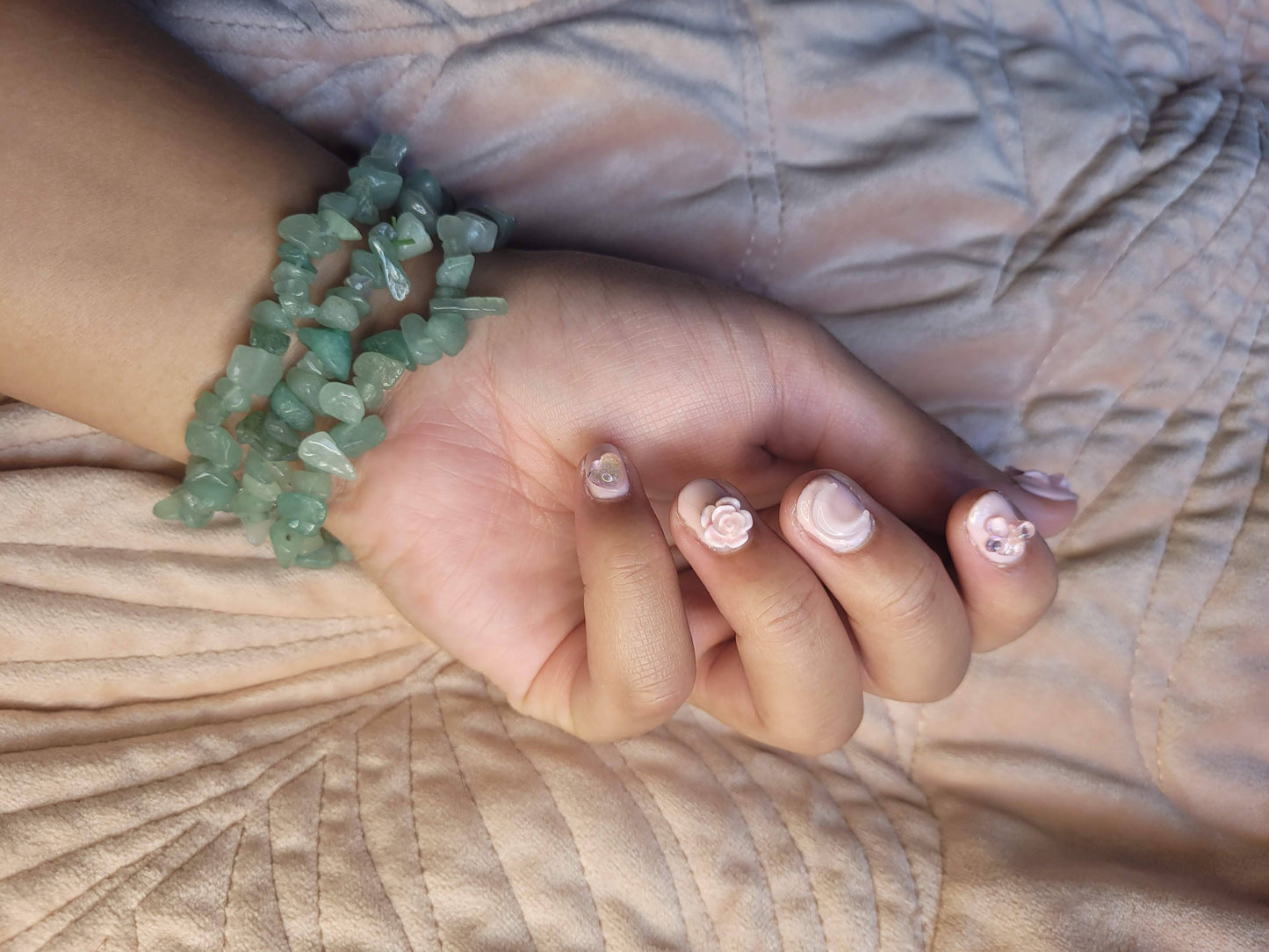Green Aventurine chip bracelet