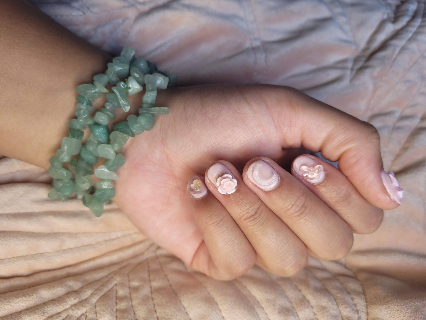 Green Aventurine chip bracelet