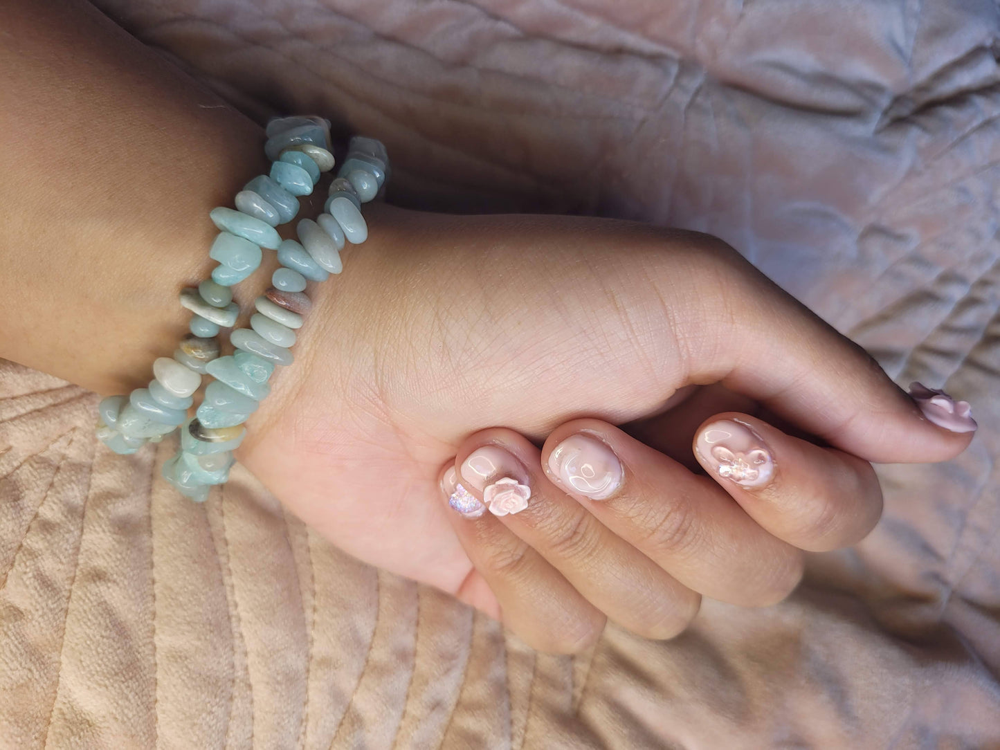 Amazonite chip bracelet
