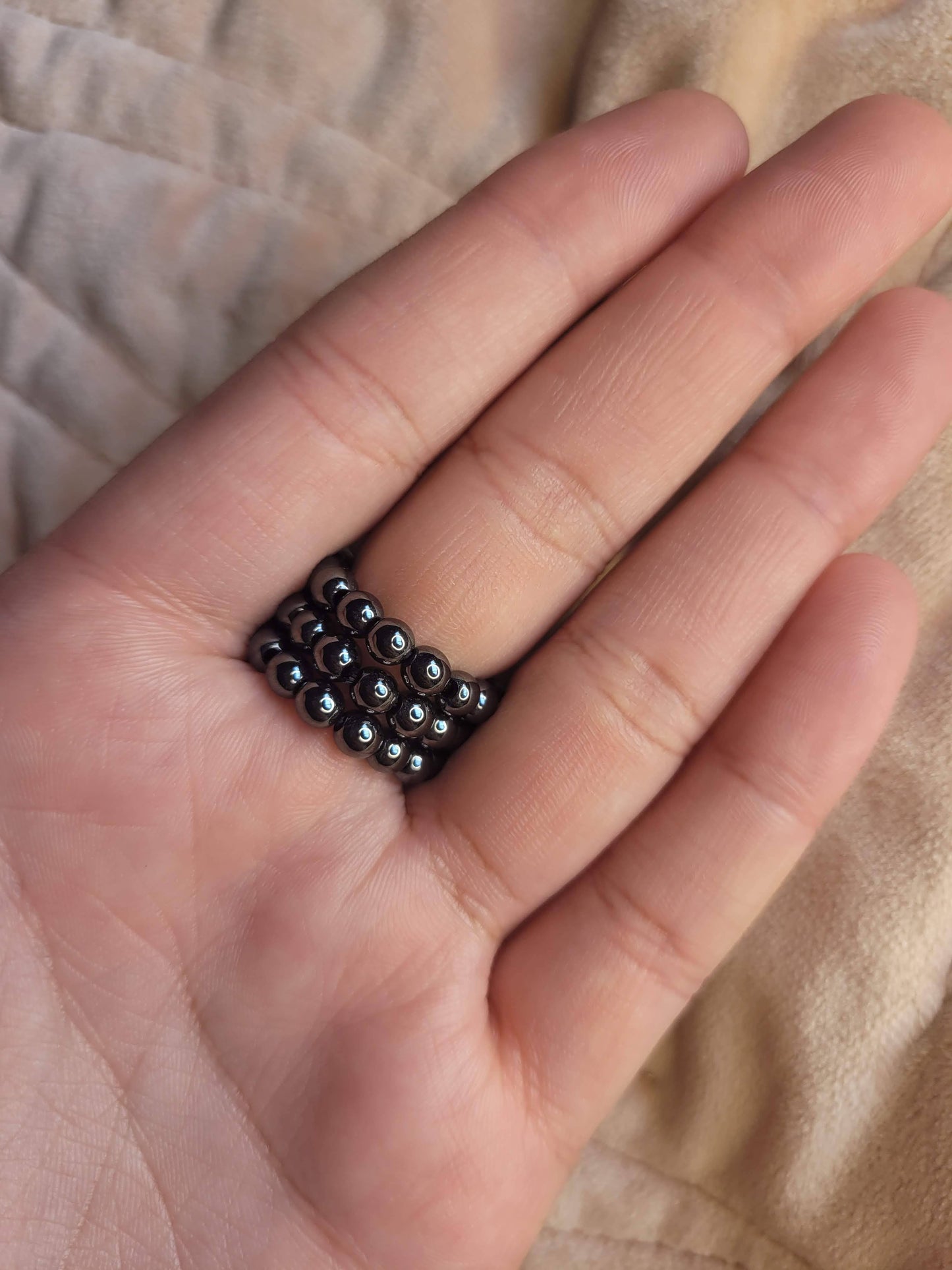Hematite bead ring