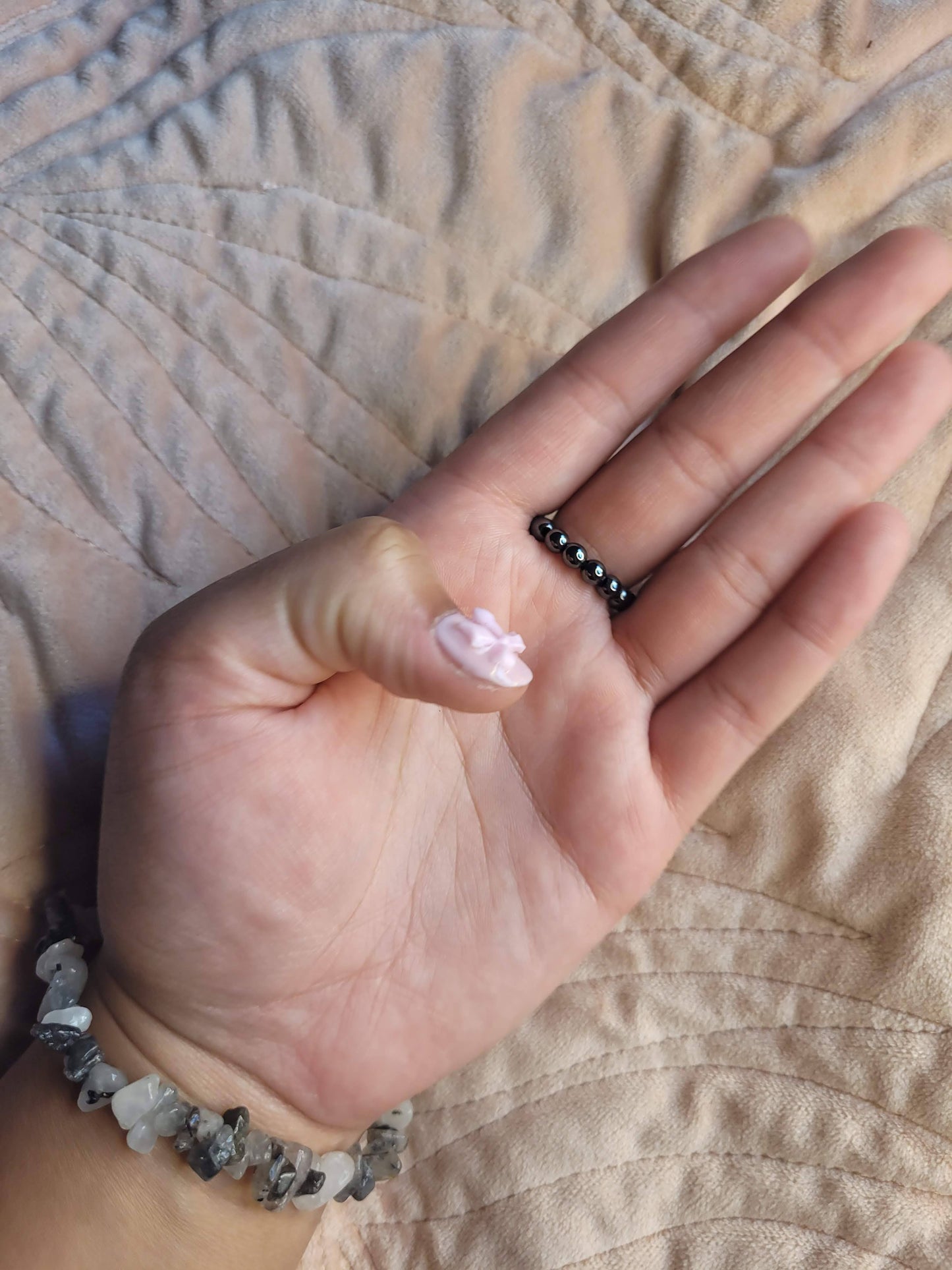 Hematite bead ring