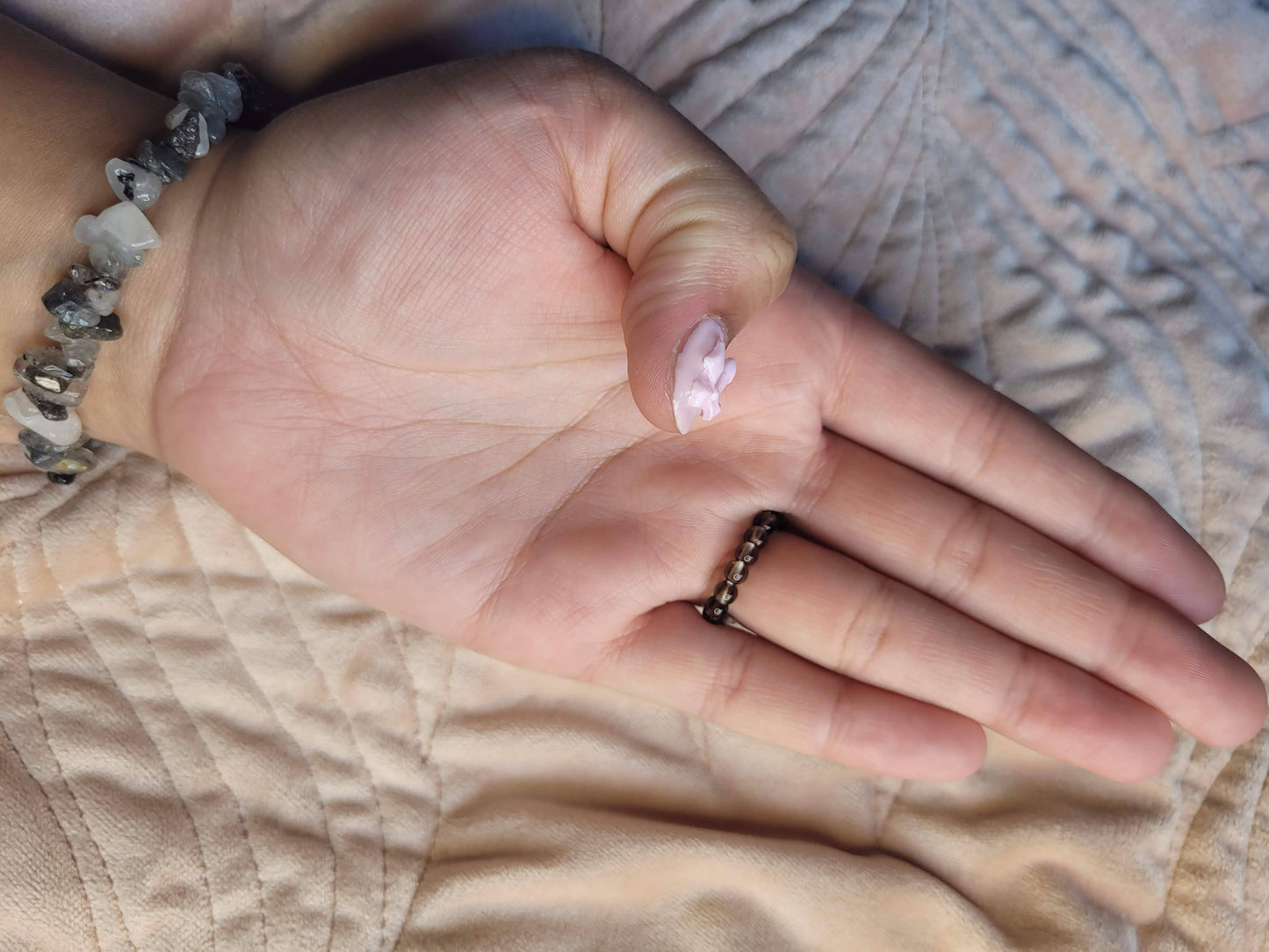 Smokey Quartz bead ring