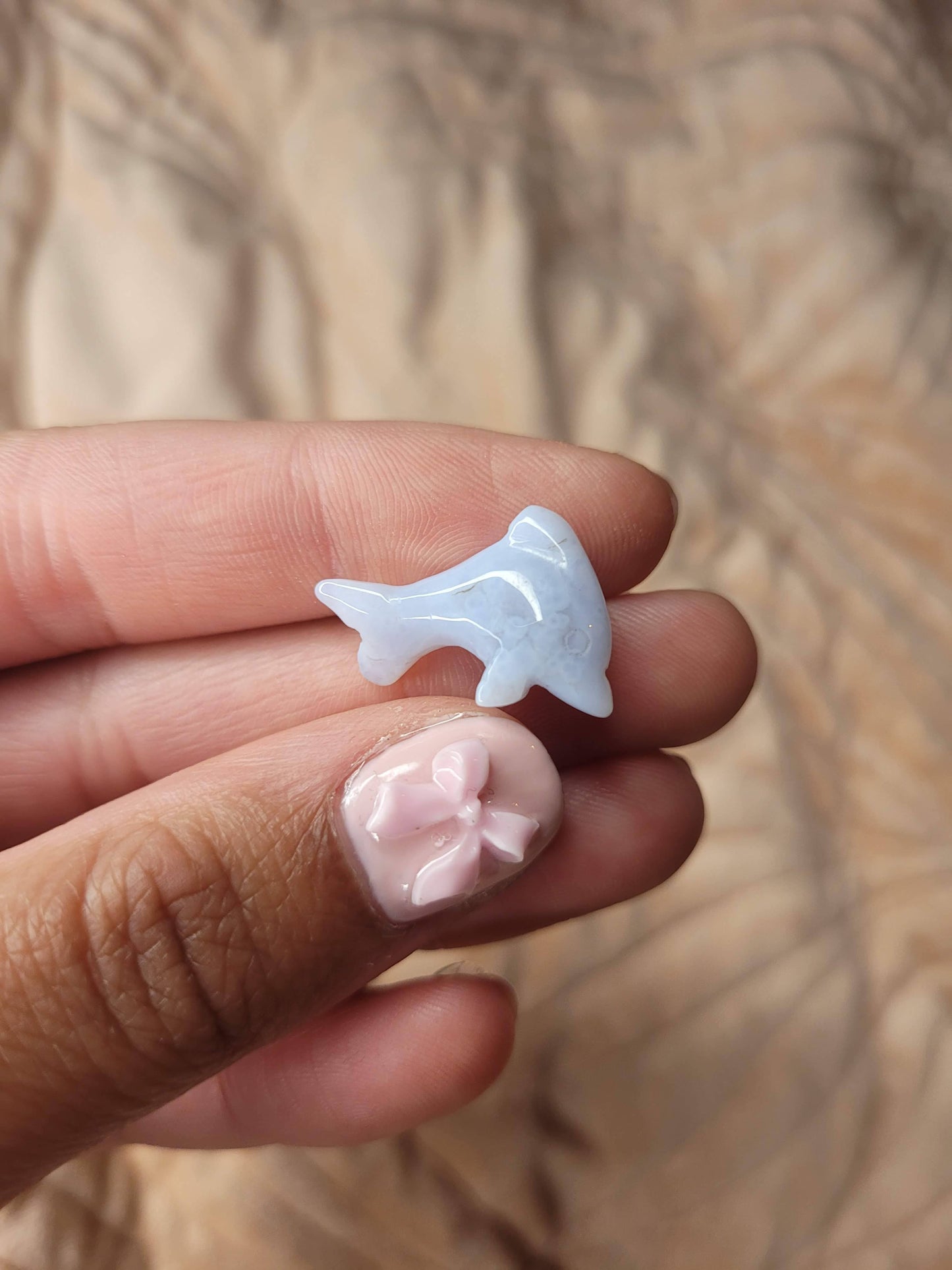 Blue Lace Agate mini dolphin