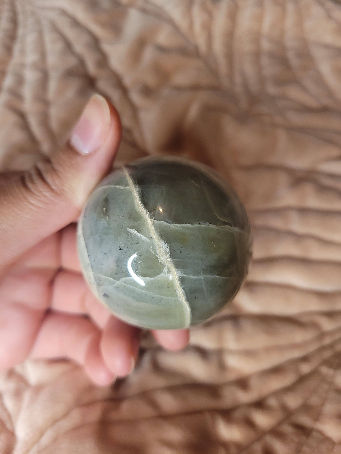 Green Moonstone Sphere
