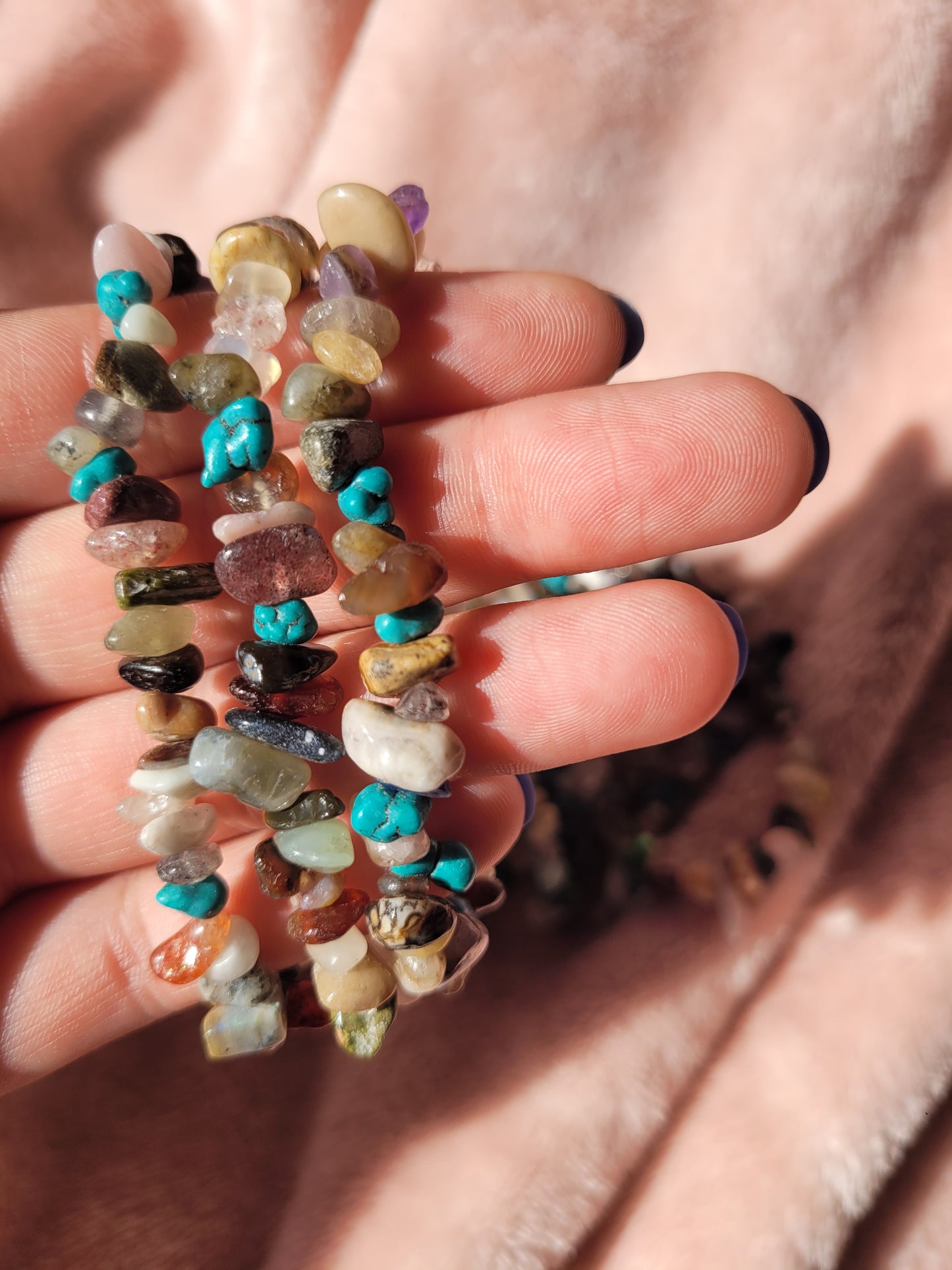 Mixed chip bracelets