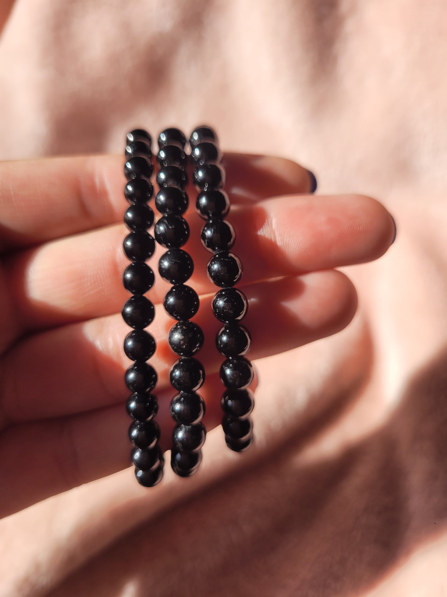 Black Tourmaline bead bracelet