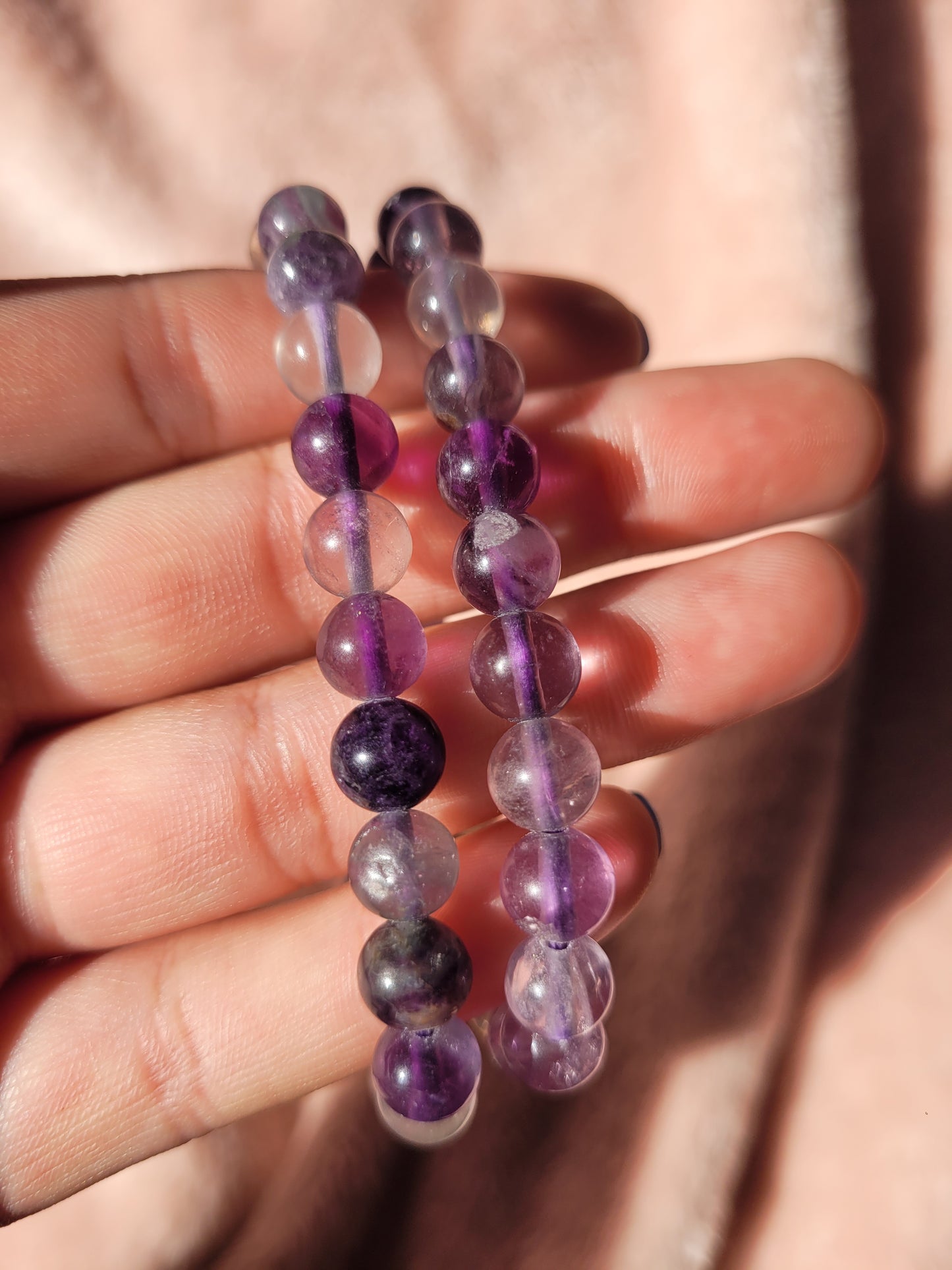 Fluorite bead bracelet
