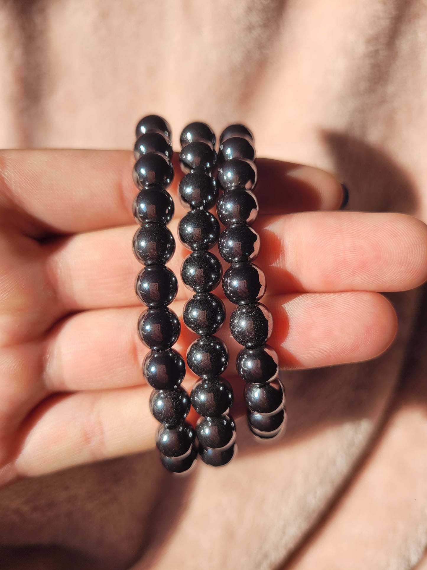 Hematite bead bracelet