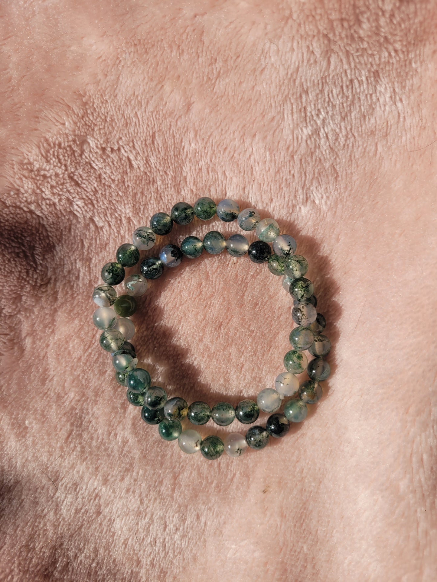 Moss Agate bead bracelet