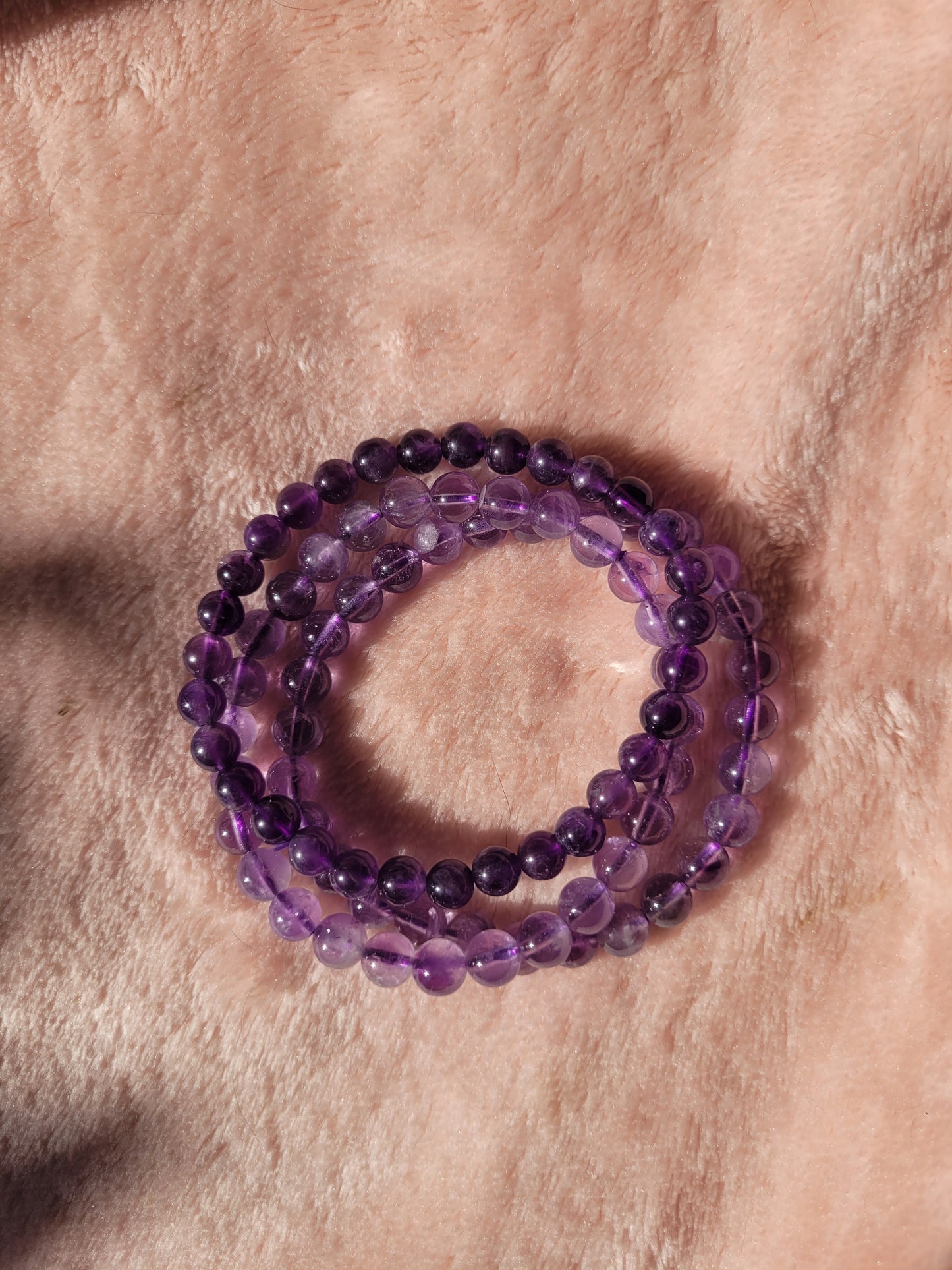 Amethyst bead bracelet
