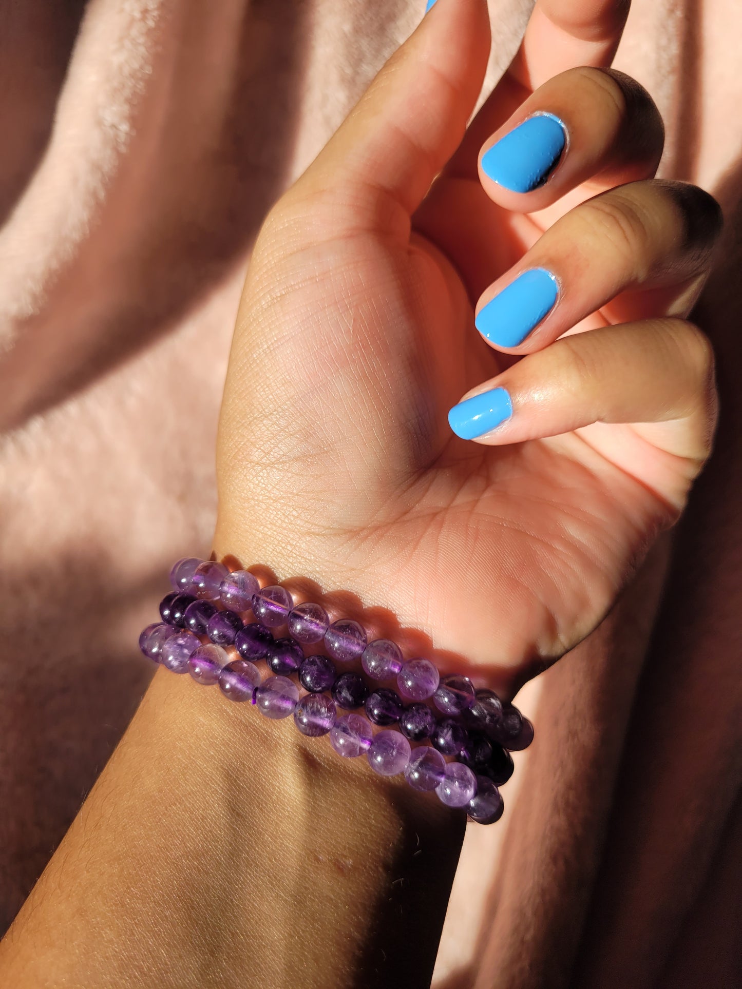 Amethyst bead bracelet