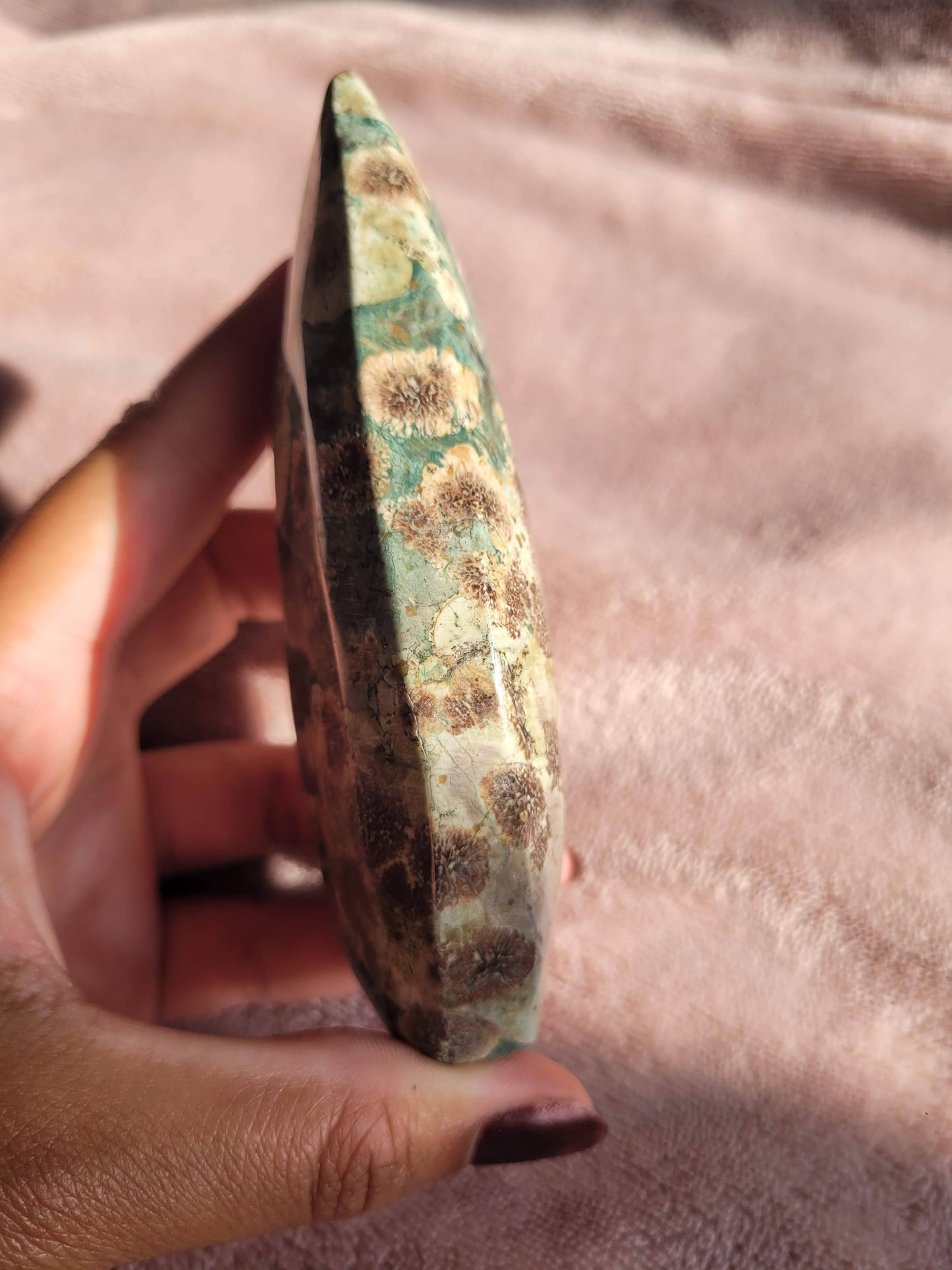 Rhyolite Flower Jasper teardrop large