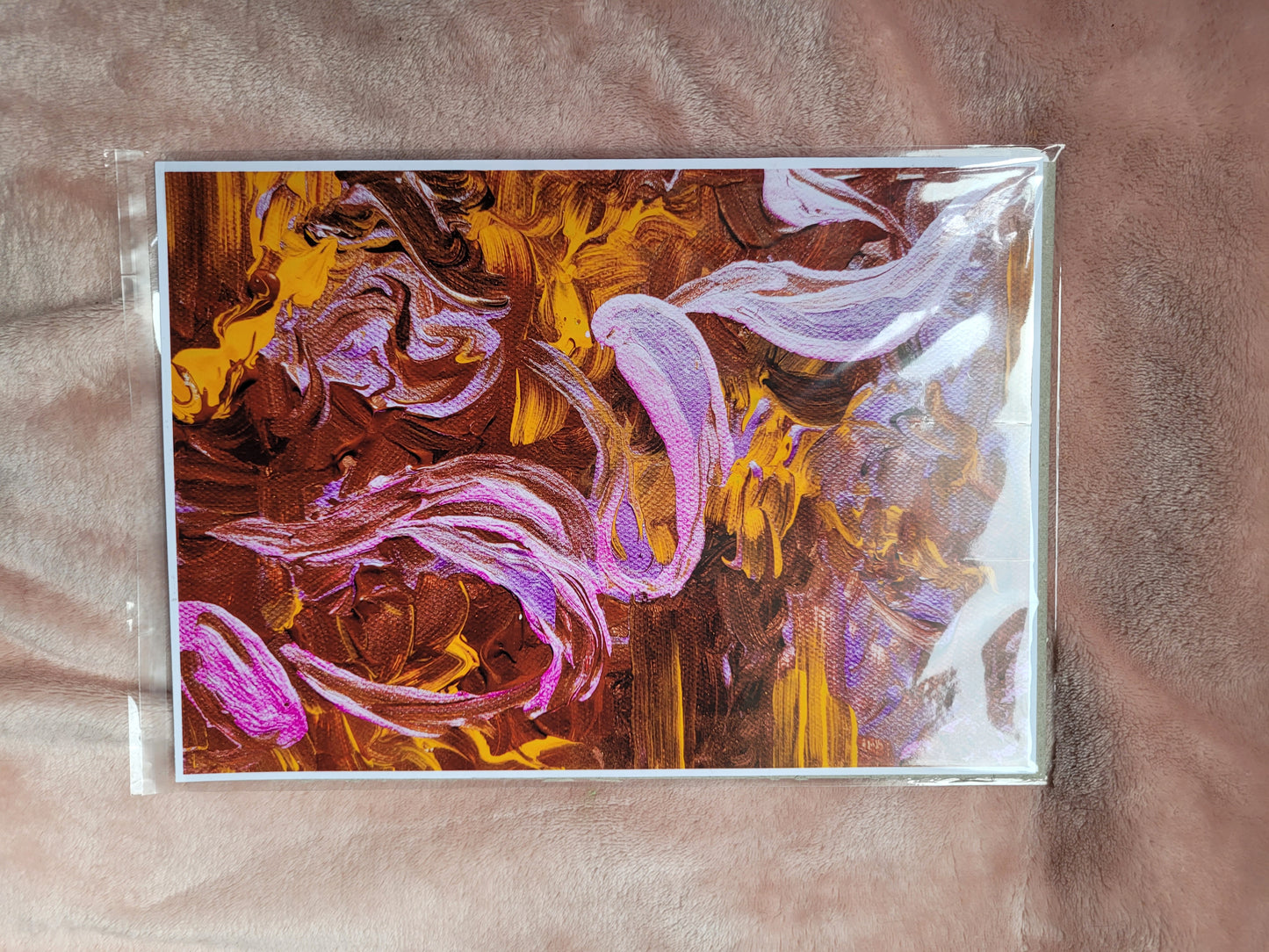 Blooming trees, bees & wisteria A4 print