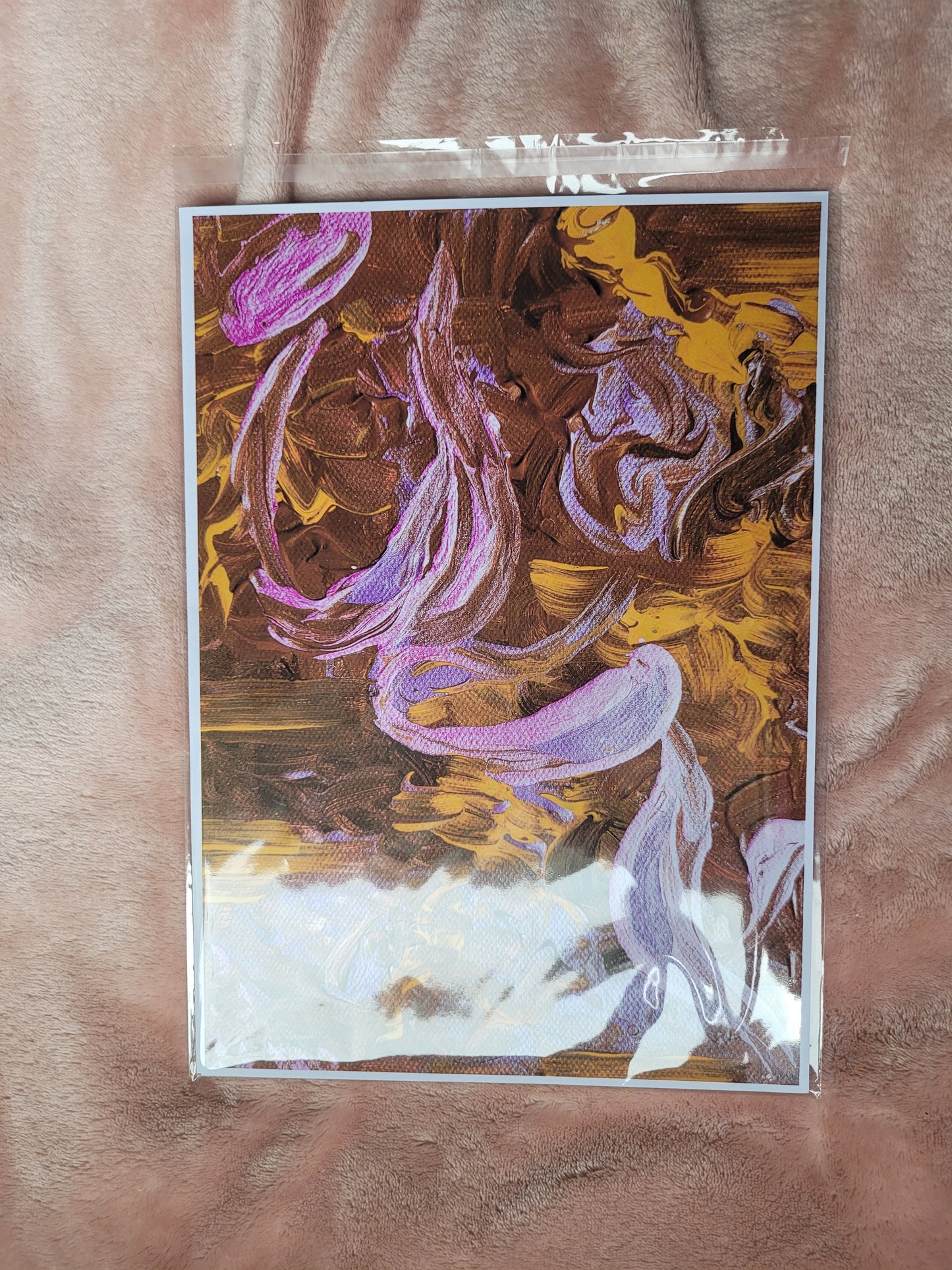 Blooming trees, bees & wisteria A4 print