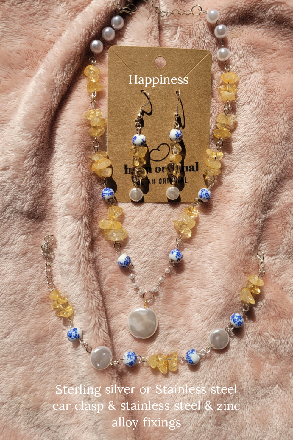 Blue China: Sunshine 3 Piece Set ~ Happiness