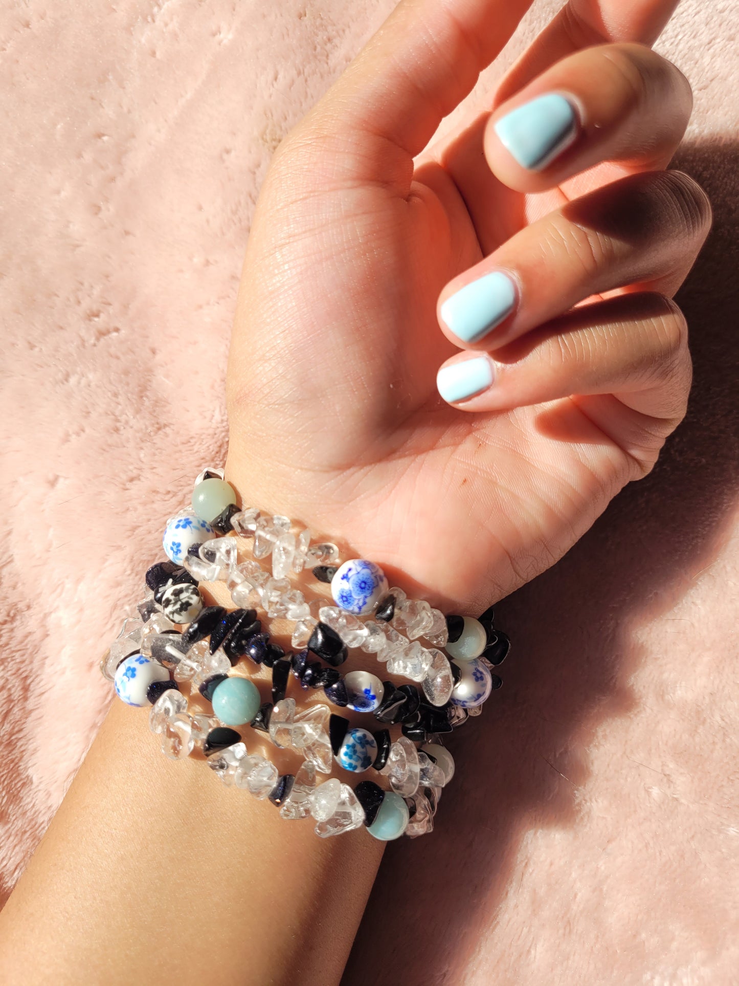 Blue china: Moonlit Bracelets ~ Vitality, Truth, Clarity & Protection