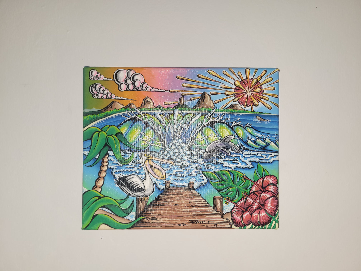 Beach waves canvas - Mathew Swift