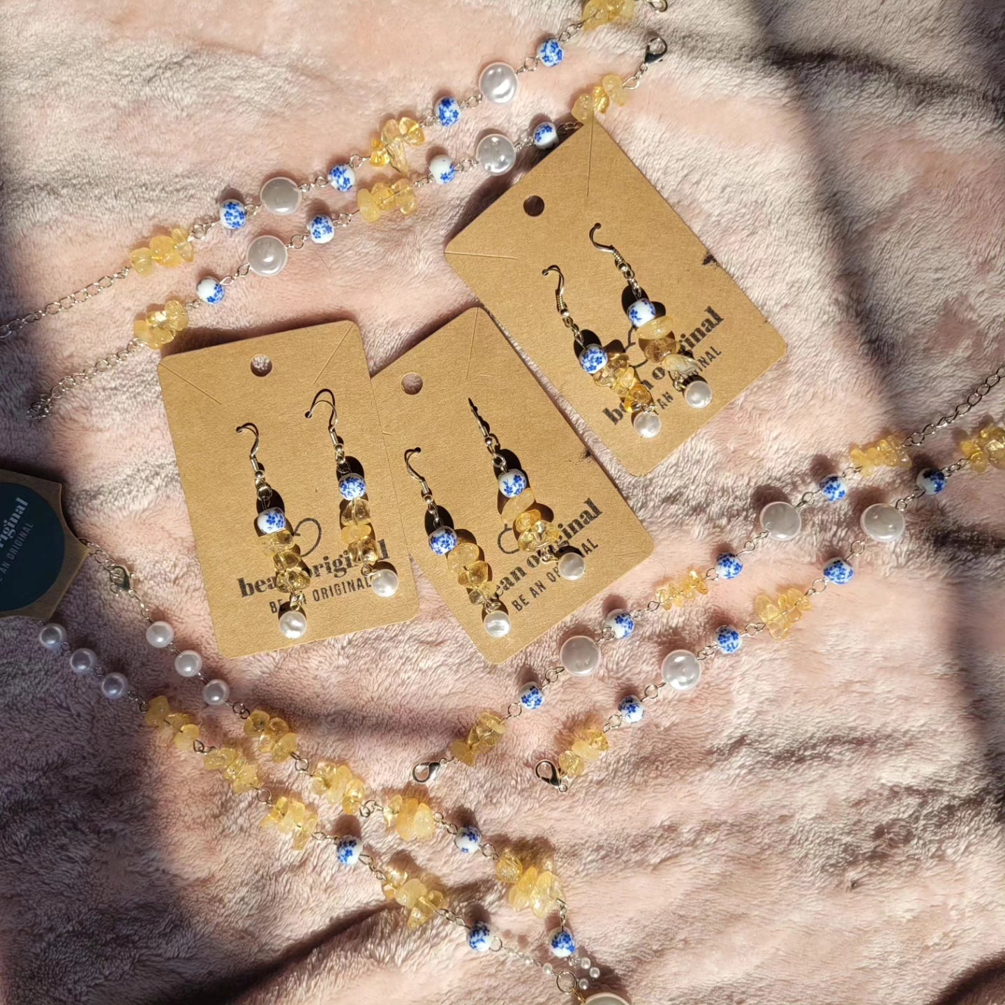 Blue China: Sunshine Earrings ~ Happiness