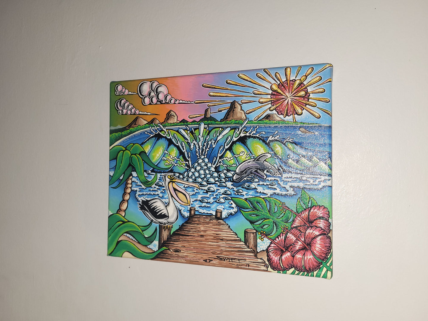 Beach waves canvas - Mathew Swift