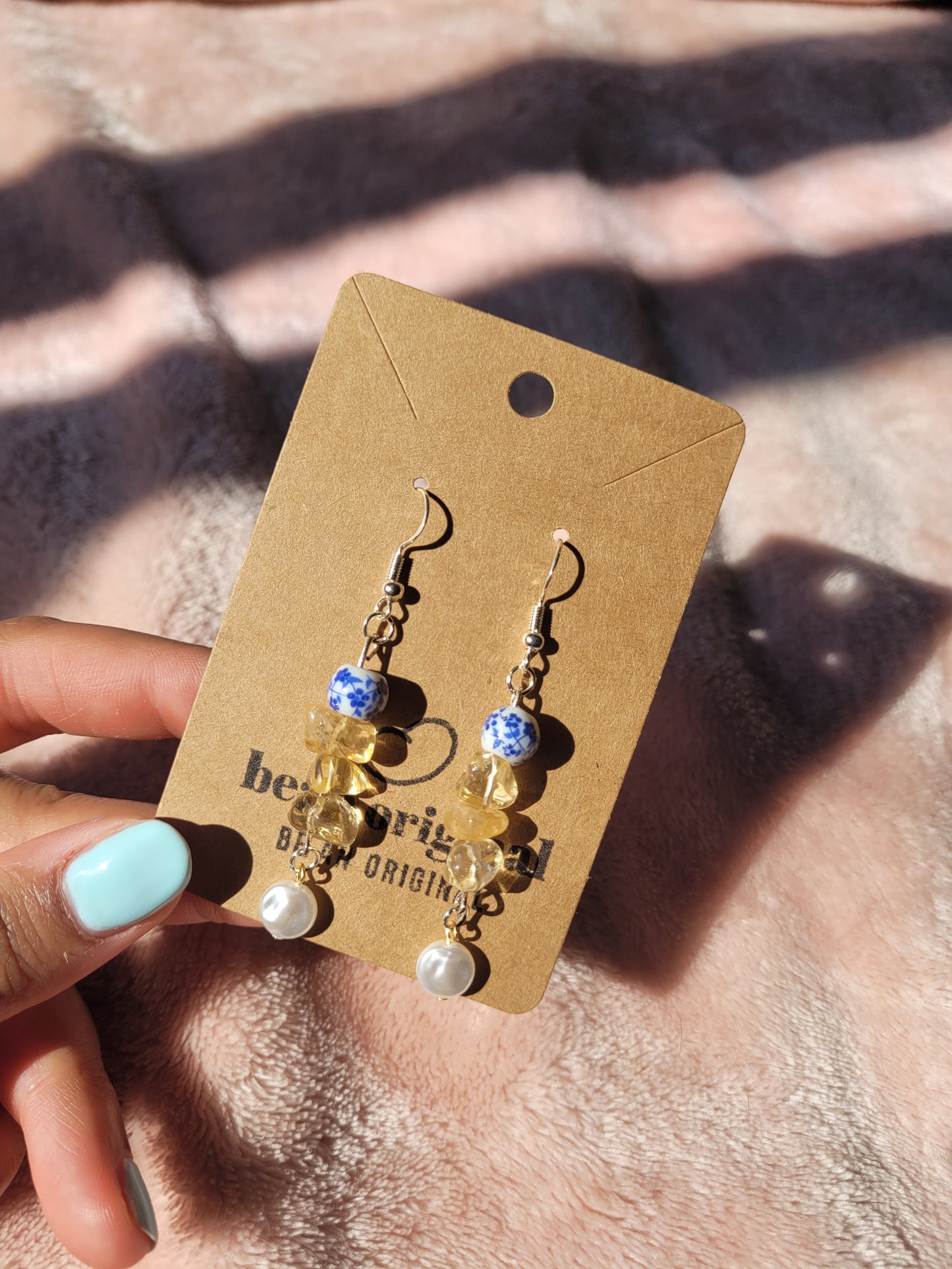 Blue China: Sunshine Earrings ~ Happiness