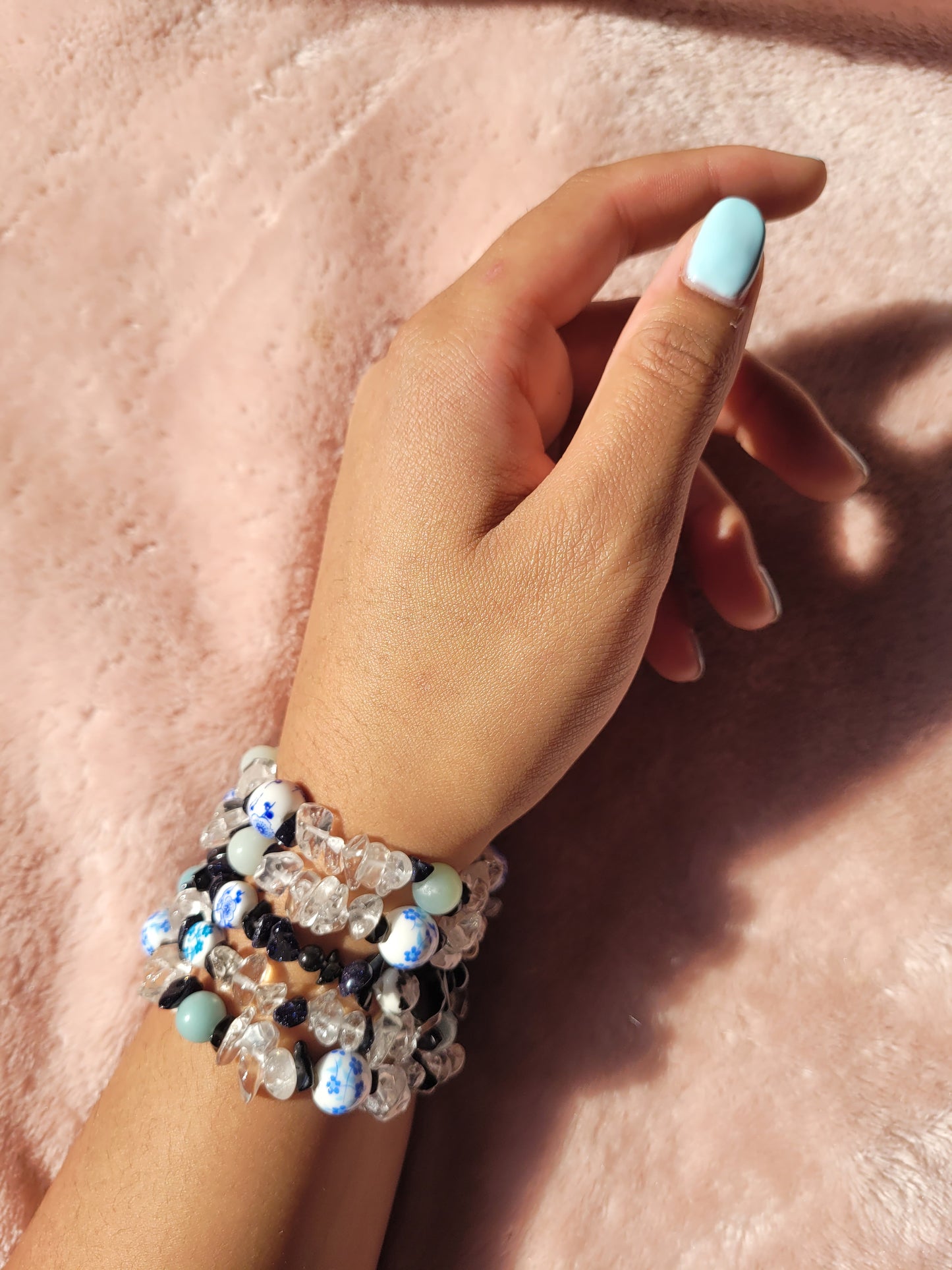 Blue china: Moonlit Bracelets ~ Vitality, Truth, Clarity & Protection