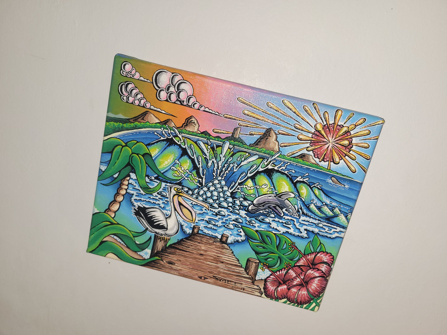 Beach waves canvas - Mathew Swift