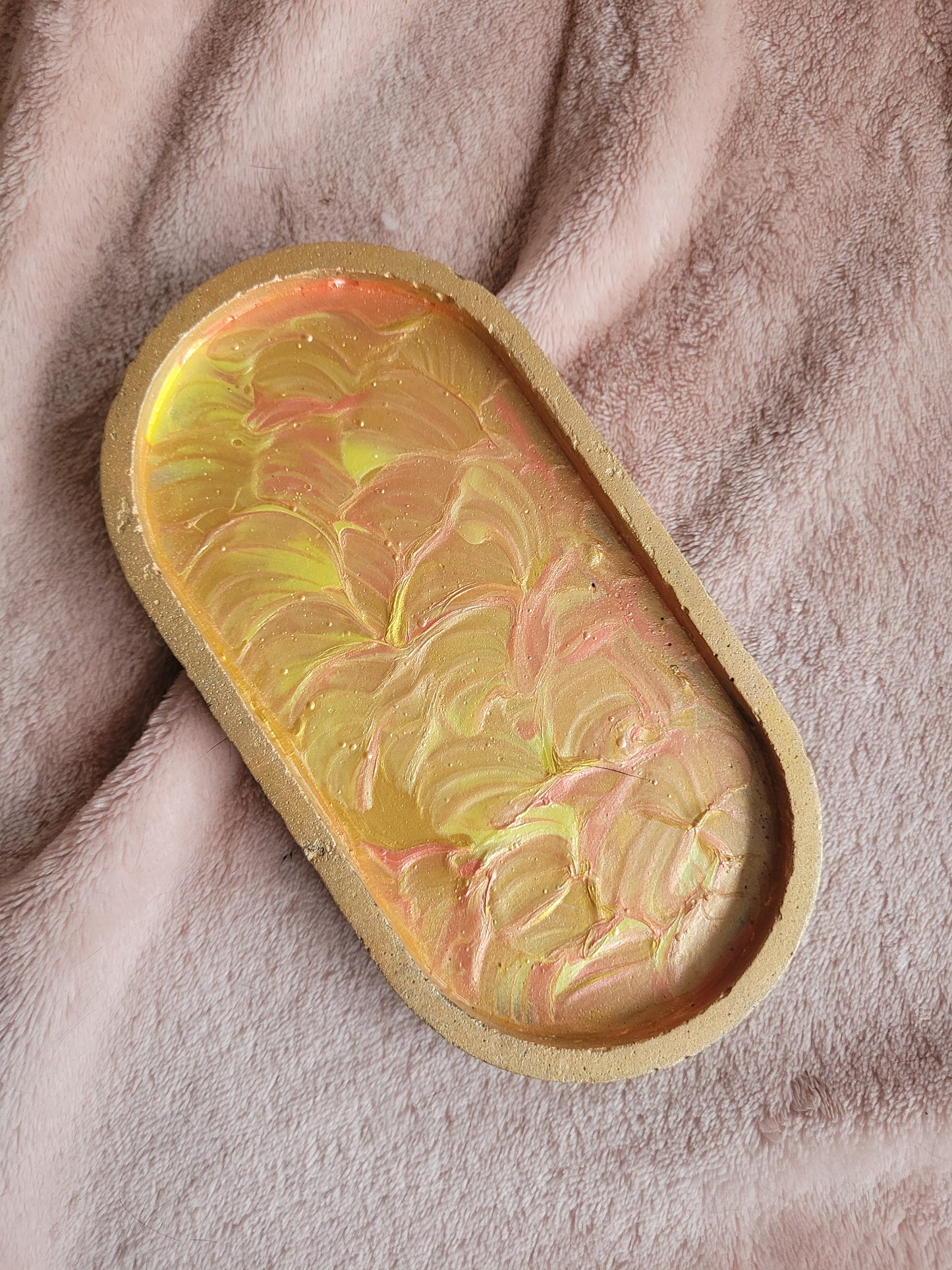 Golden Solstice Oval trinket dish