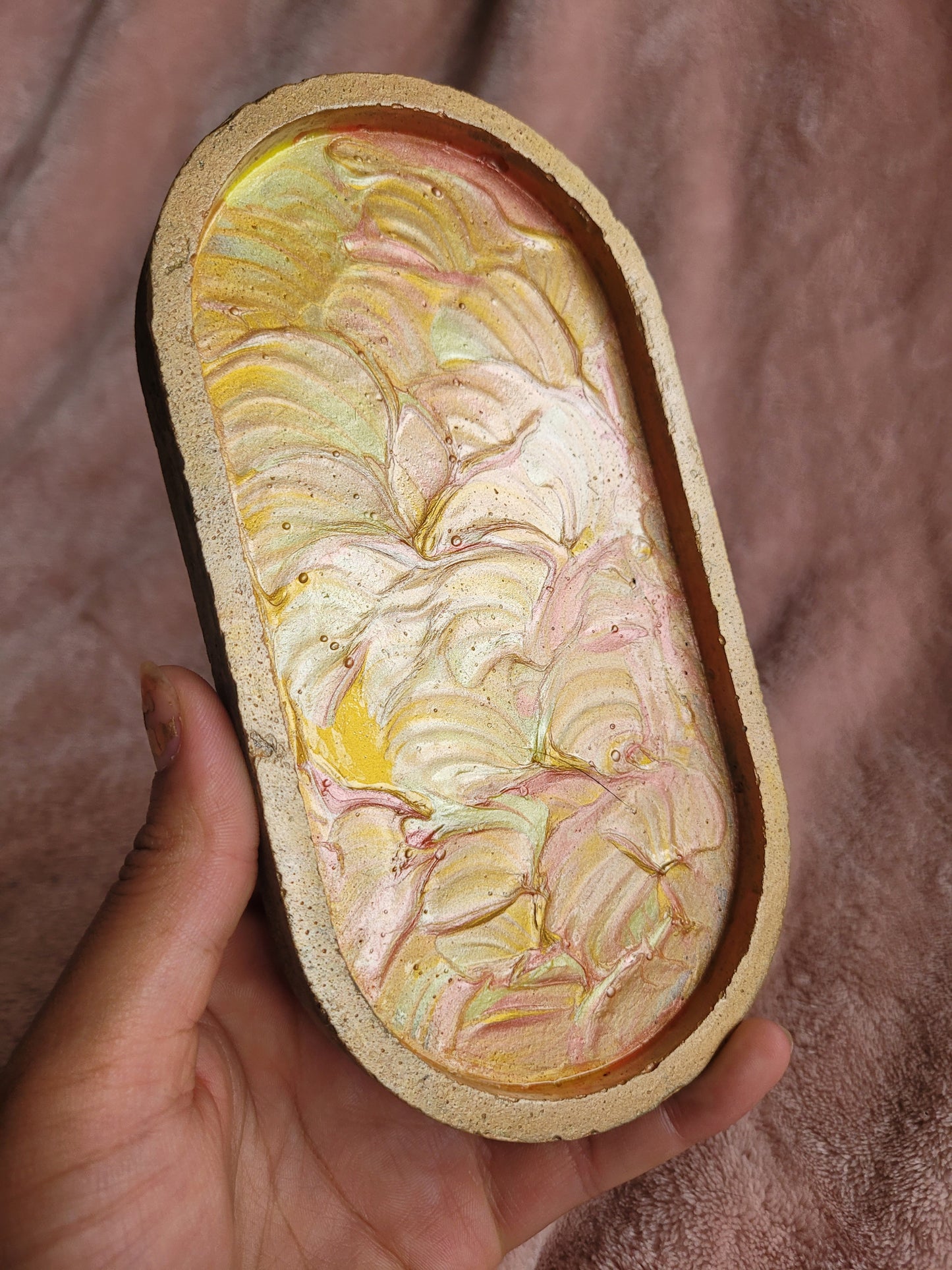 Golden Solstice Oval trinket dish