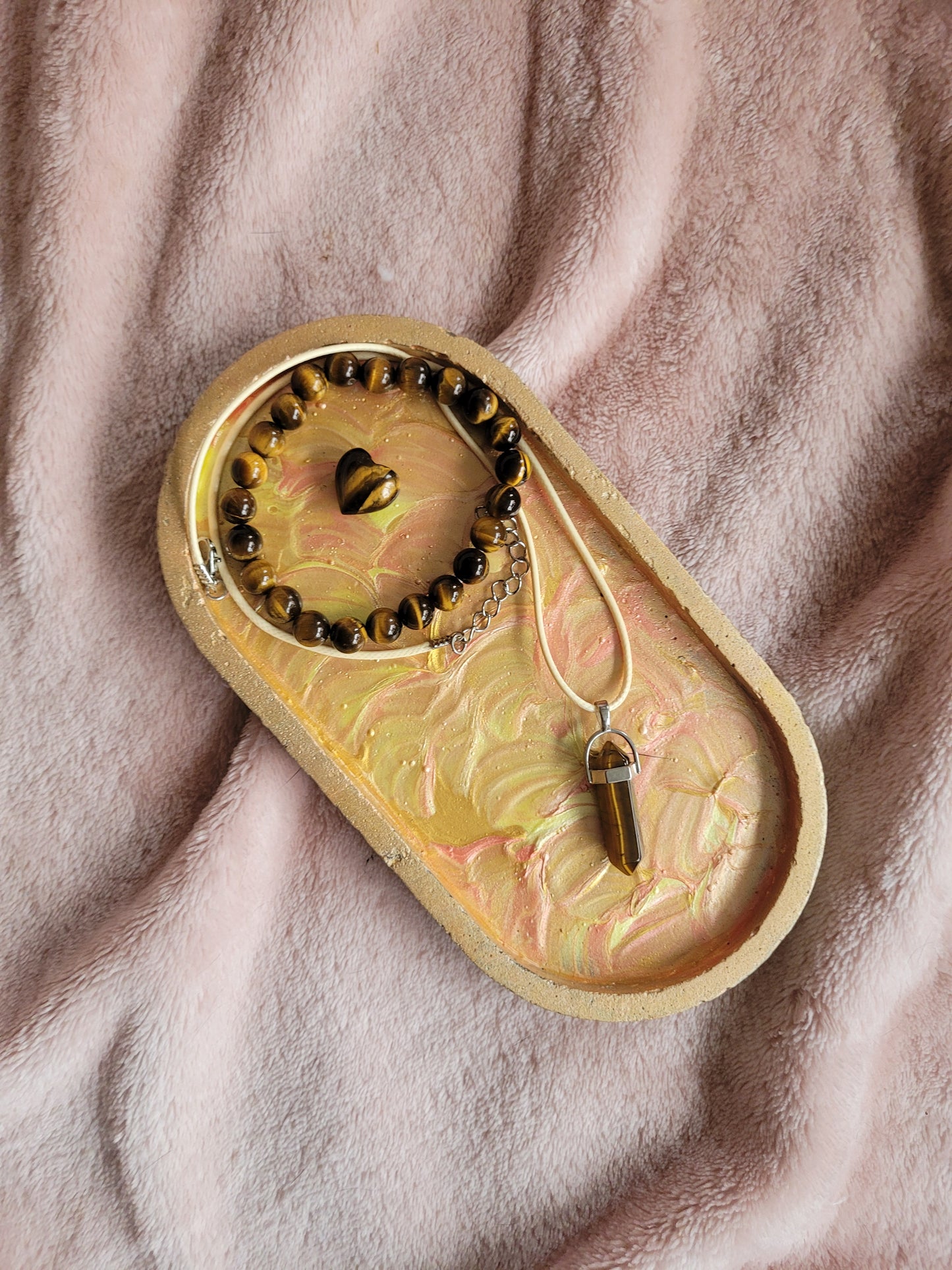 Golden Solstice Oval trinket dish