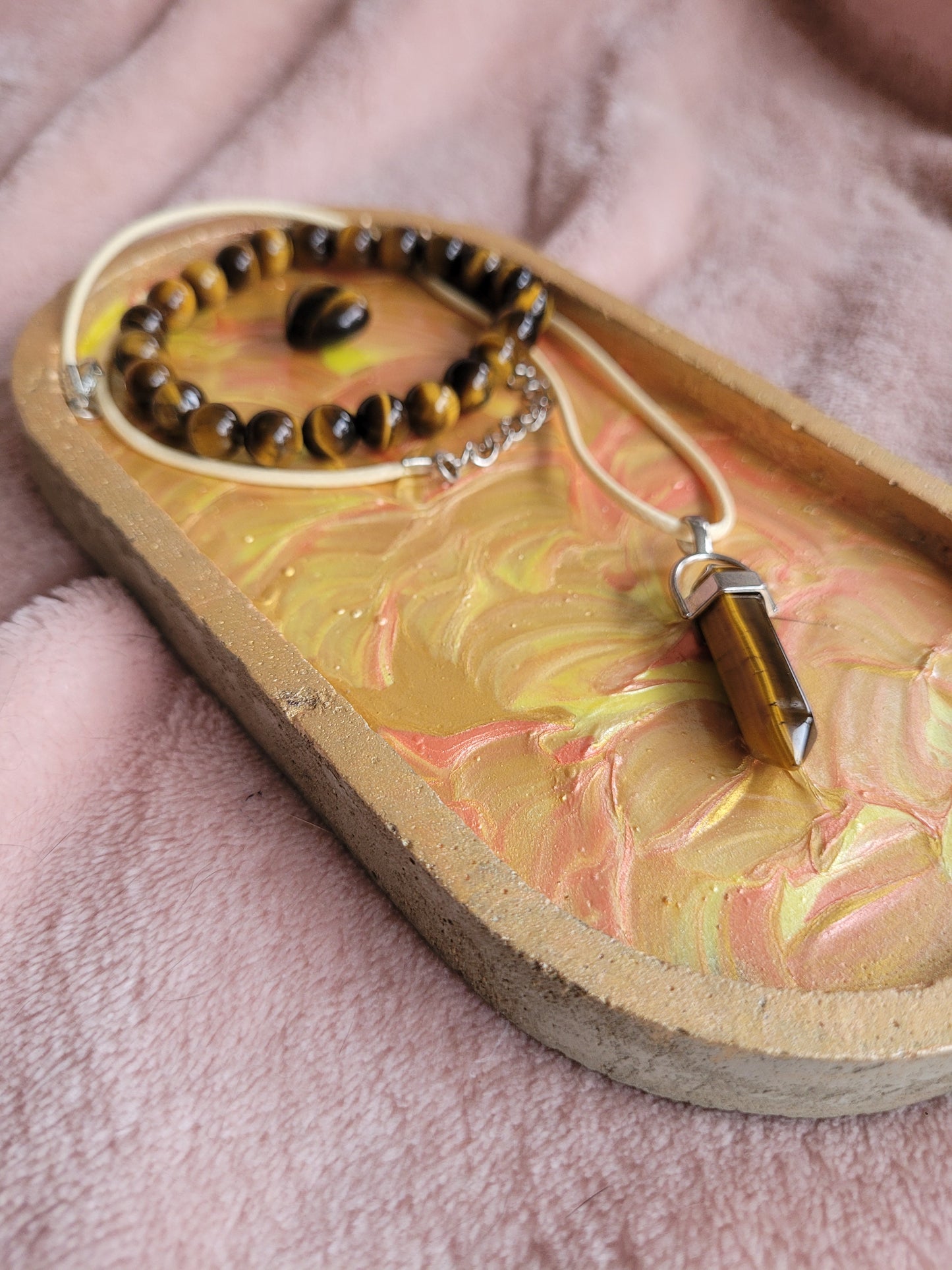 Golden Solstice Oval trinket dish