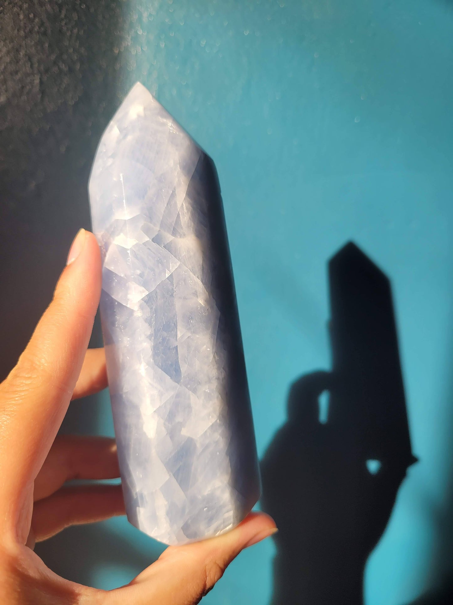 Blue Calcite Tower