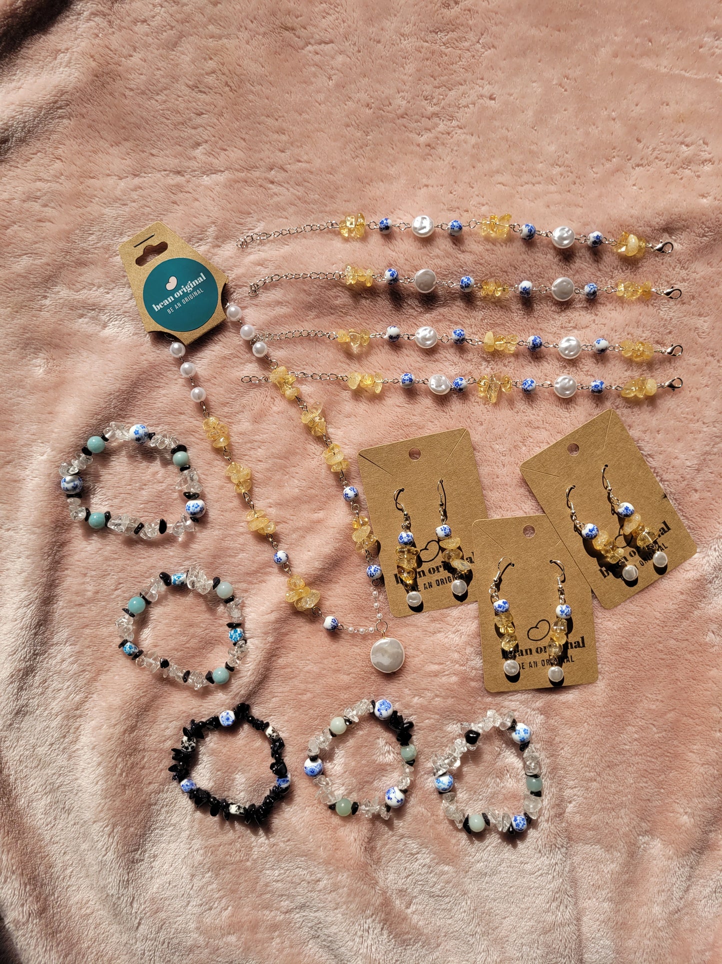 Blue china: Moonlit Bracelets ~ Vitality, Truth, Clarity & Protection