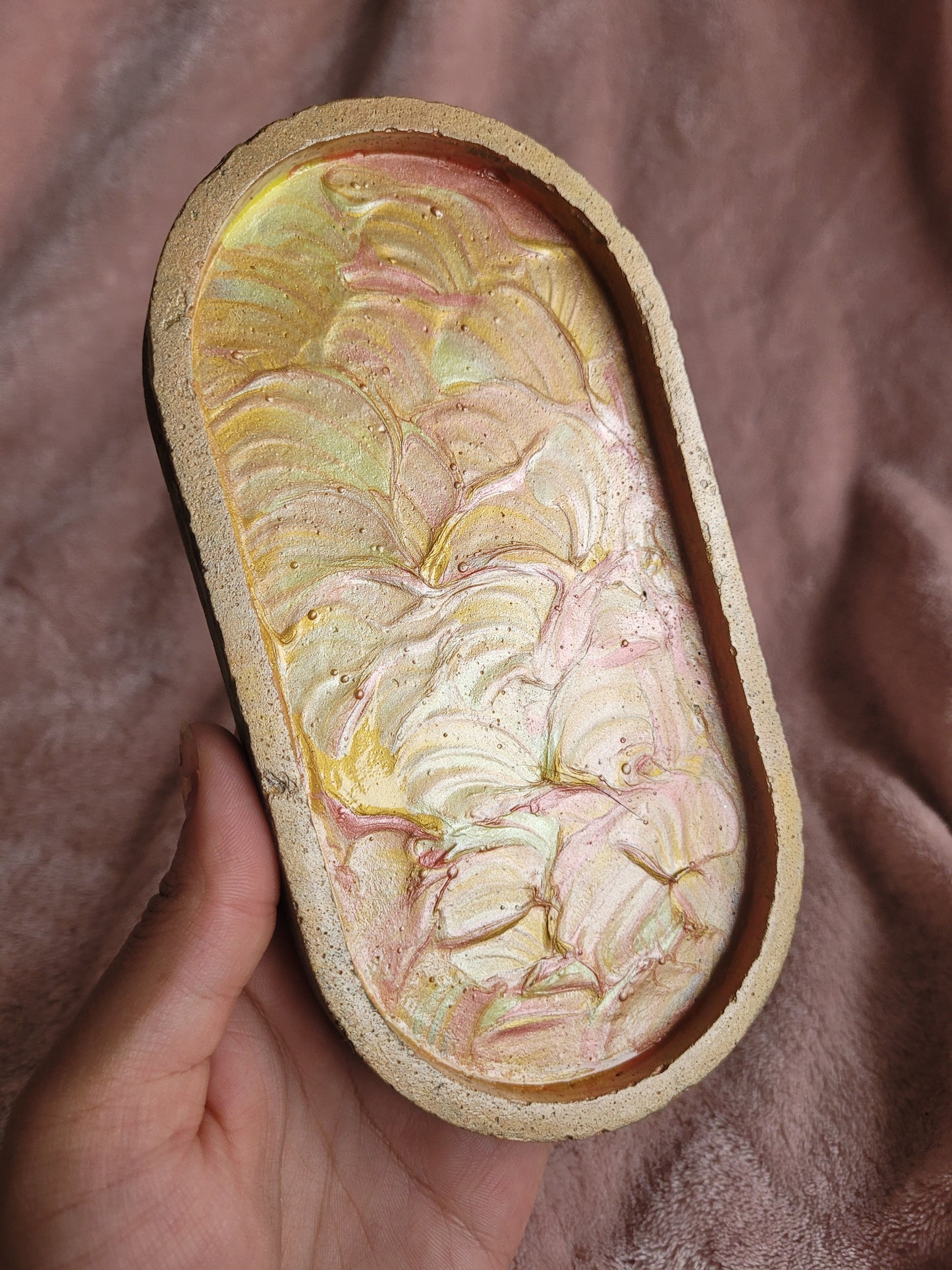 Golden Solstice Oval trinket dish